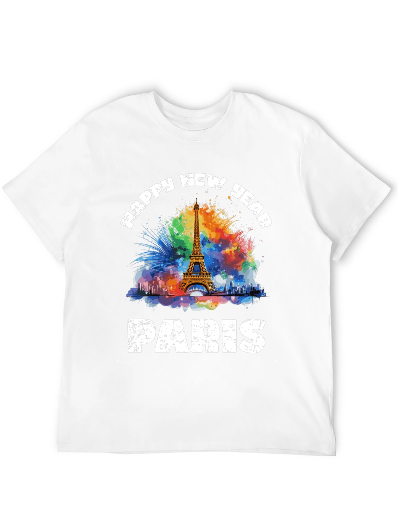 Paris New Year Graphic Tee - Black T-Shirt