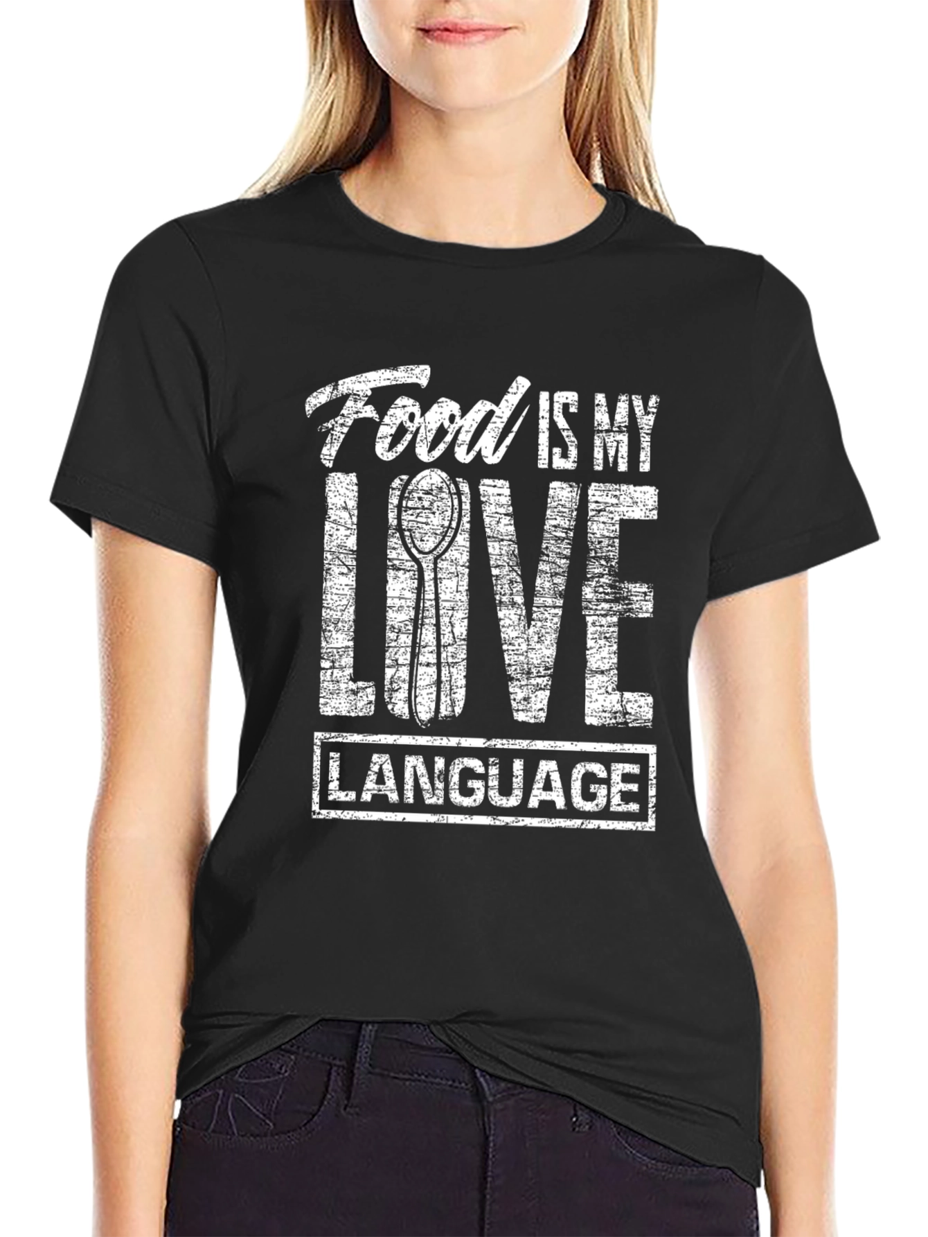 Food Is My Love Language T-Shirt - Black