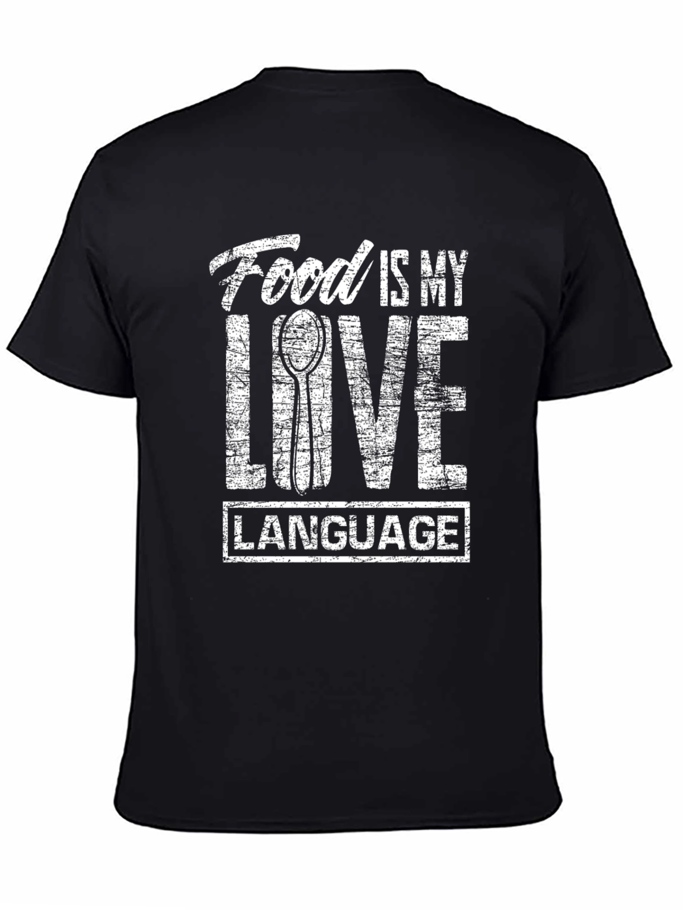 Food Is My Love Language T-Shirt - Black