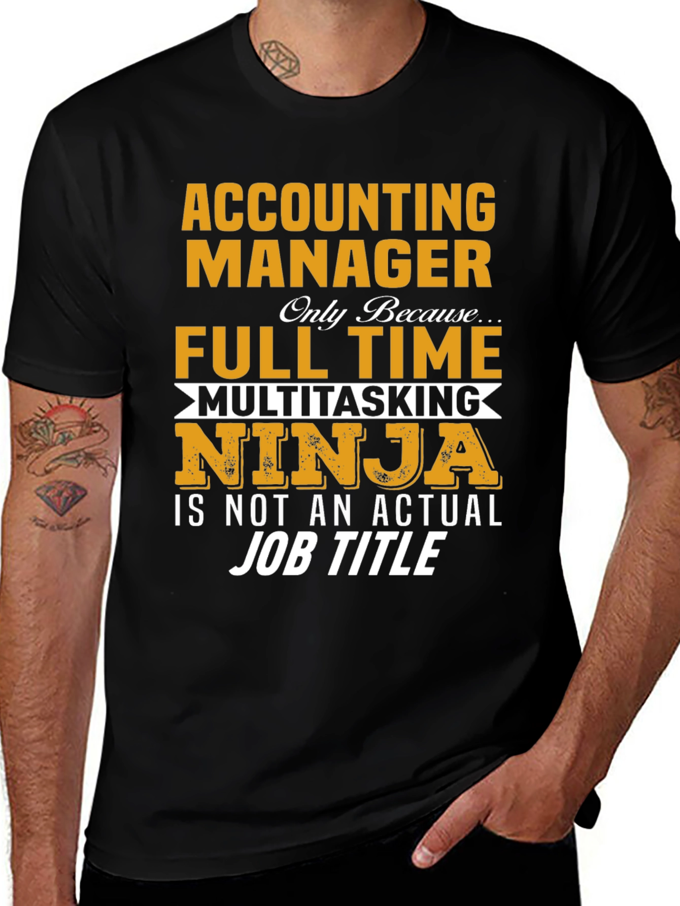 Accounting Manager Full Time Ninja T-Shirt