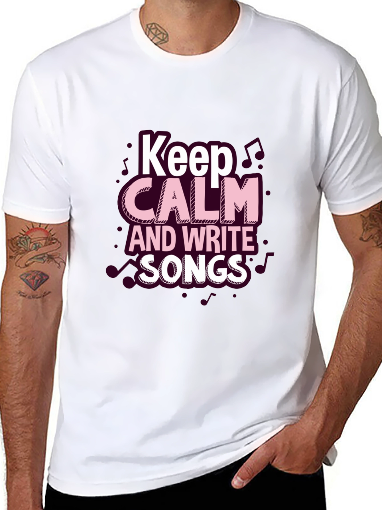 Keep Calm & Write Songs Black T-Shirt