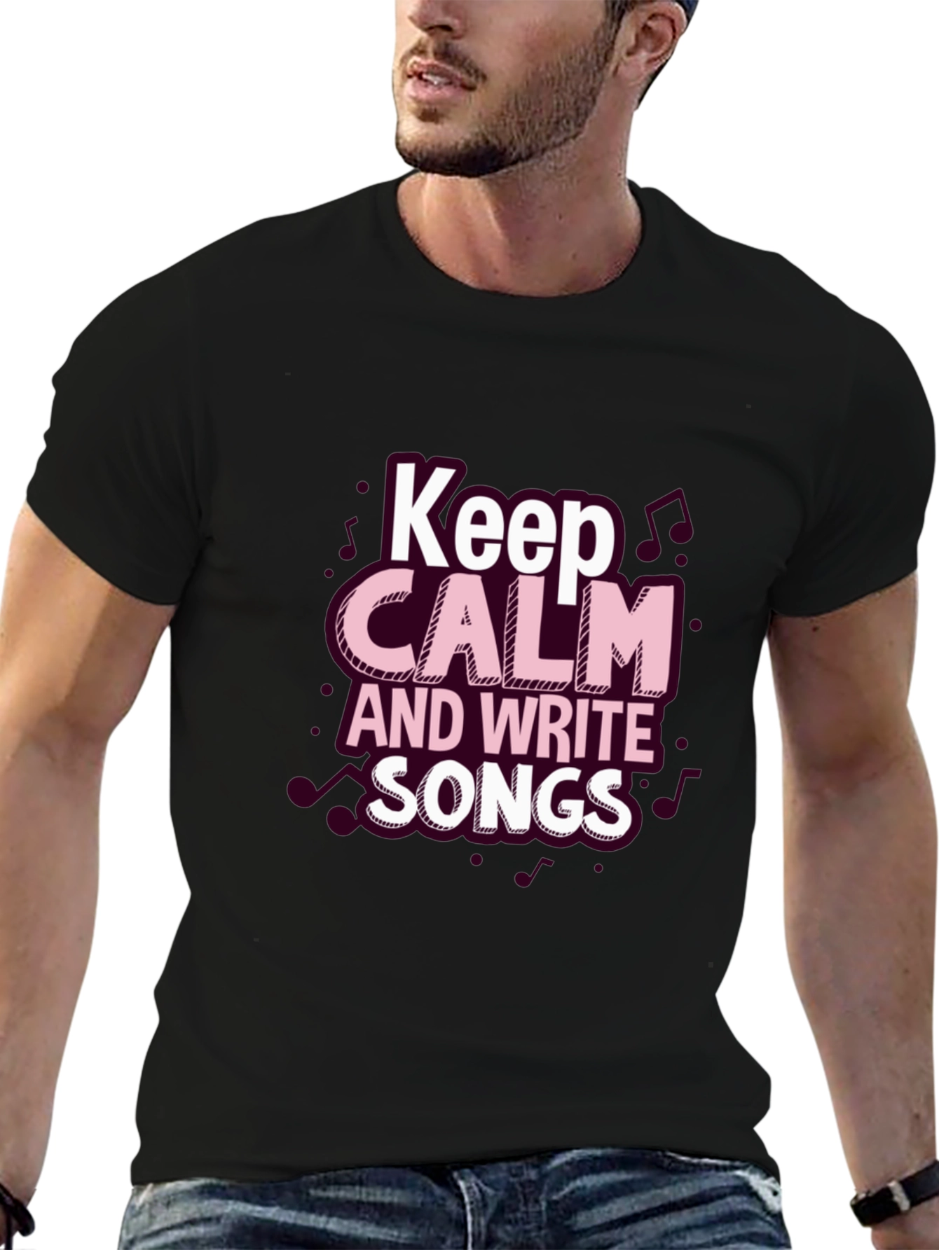 Keep Calm & Write Songs Black T-Shirt