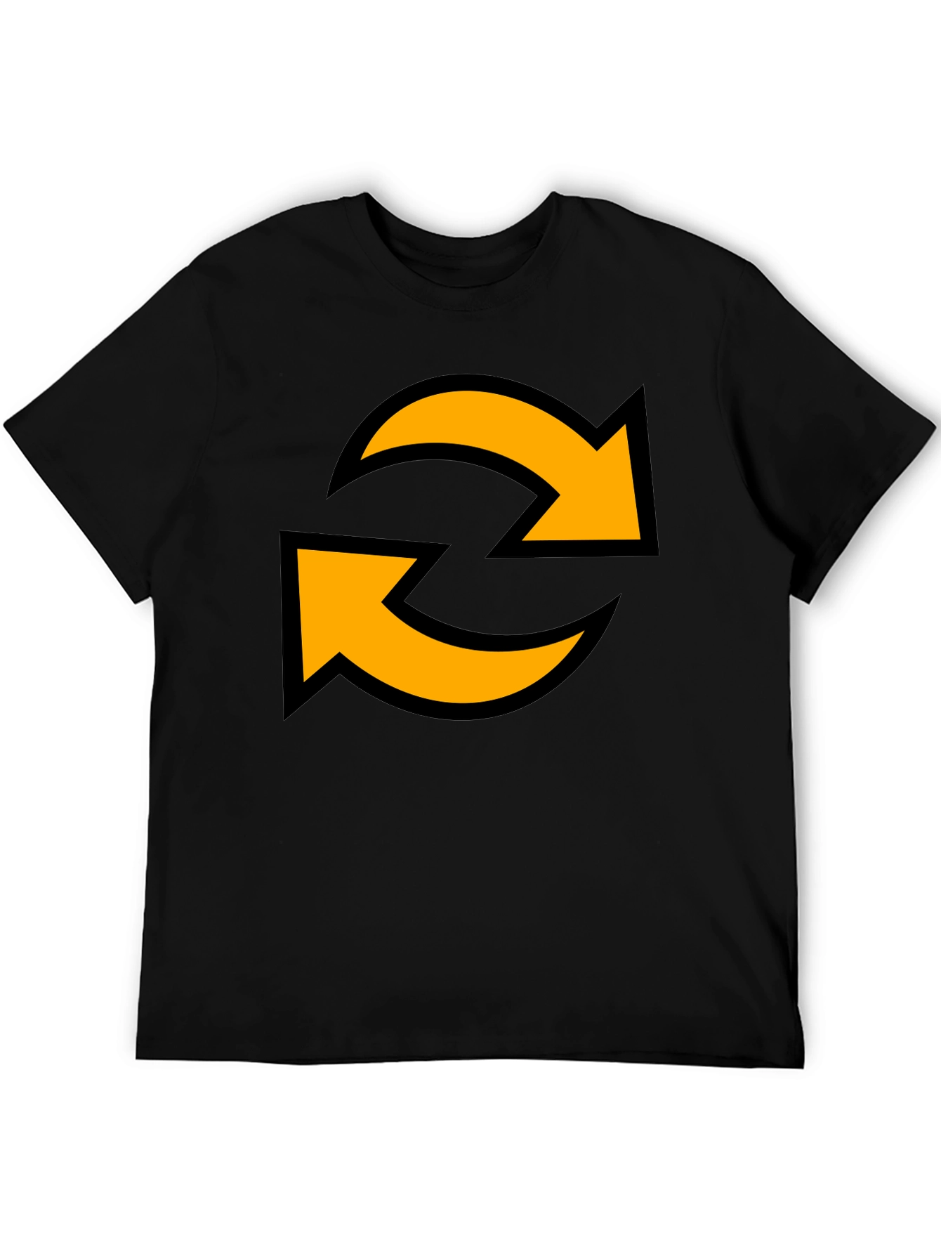 Recycle Arrow Graphic Tee - Black Cotton Blend Shirt