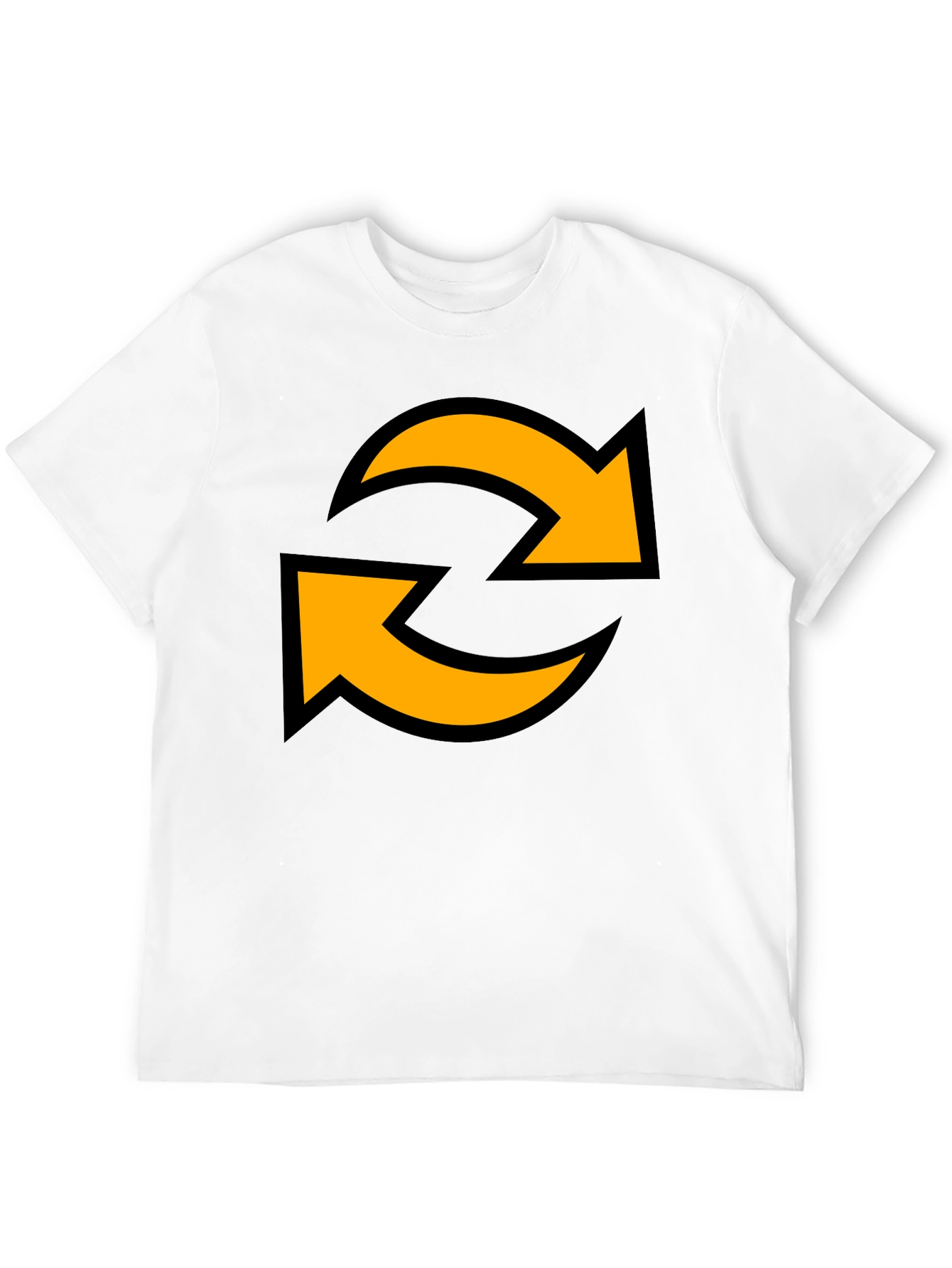 Recycle Arrow Graphic Tee - Black Cotton Blend Shirt