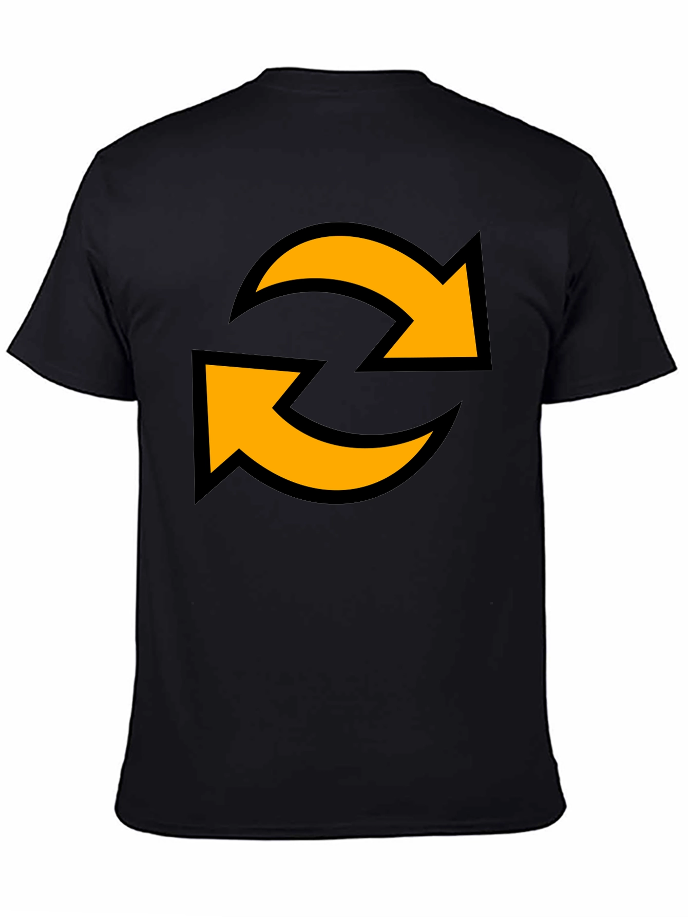Recycle Arrow Graphic Tee - Black Cotton Blend Shirt