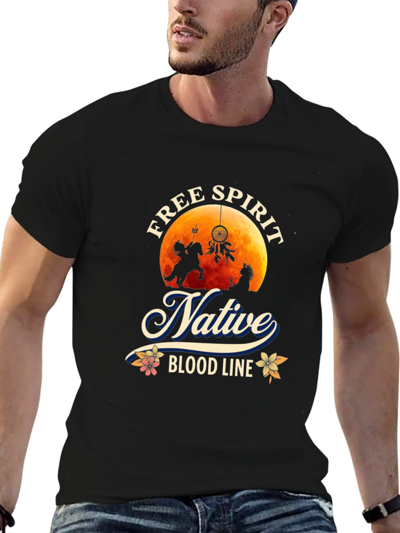 Native Free Spirit Black T-Shirt