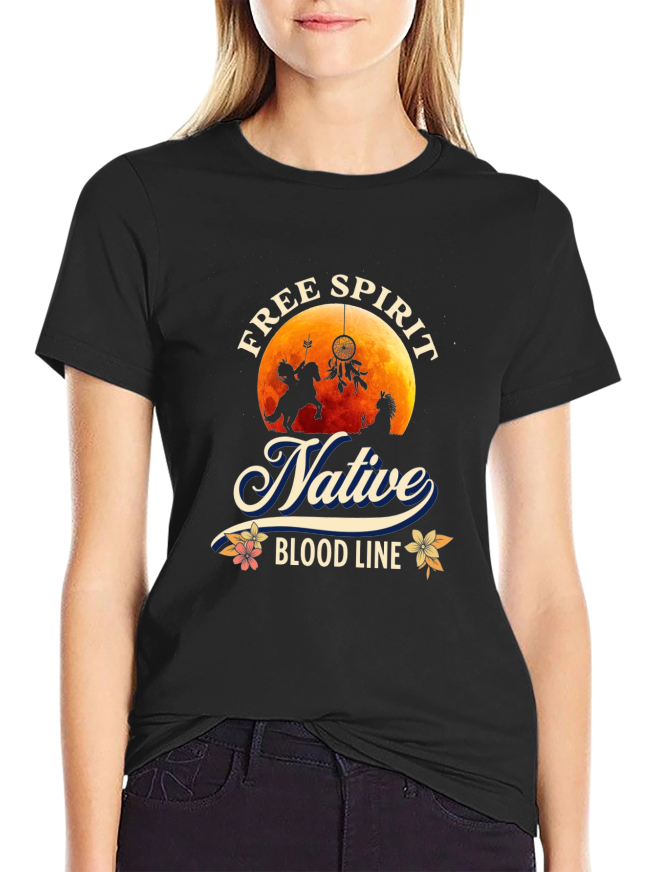 Native Free Spirit Black T-Shirt
