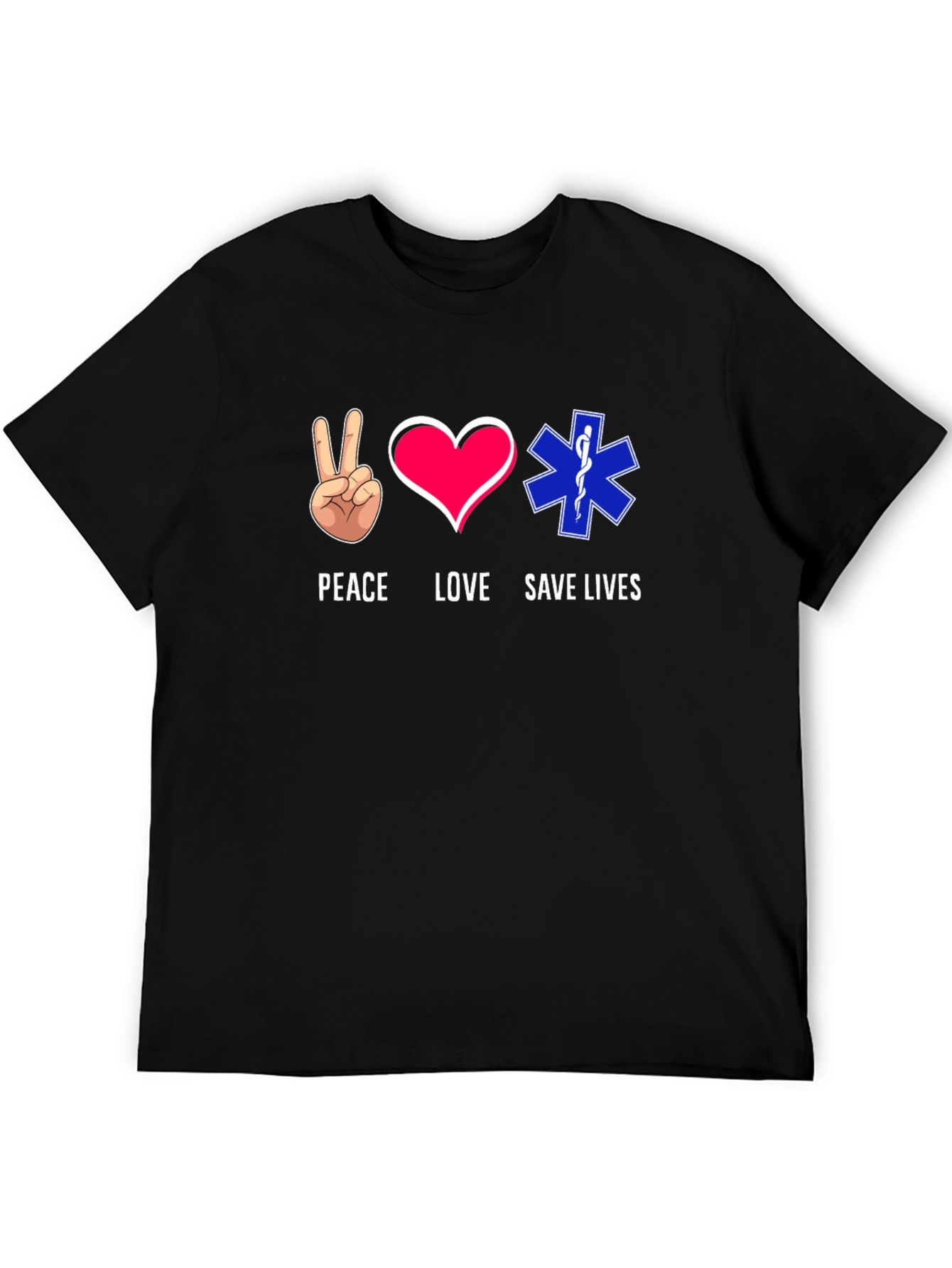 Peace Love Save Lives Graphic T-Shirt