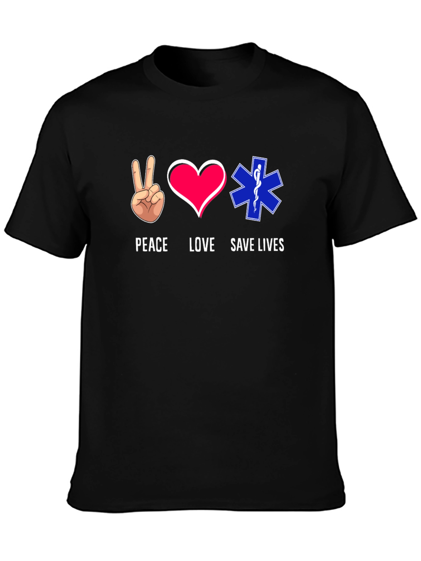 Peace Love Save Lives Graphic T-Shirt