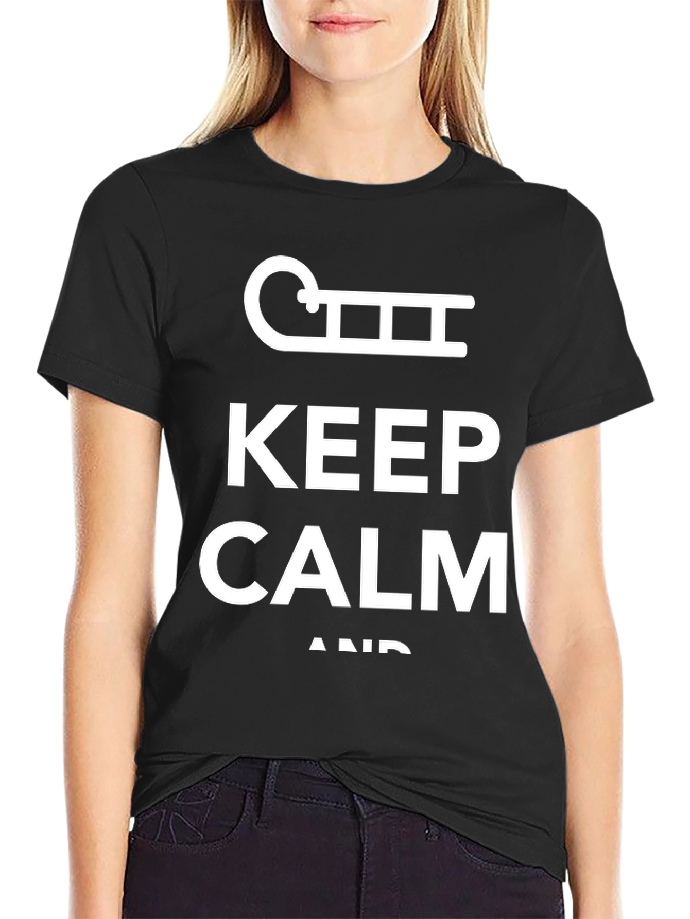 Keep Calm and Sleigh On! Black T-Shirt