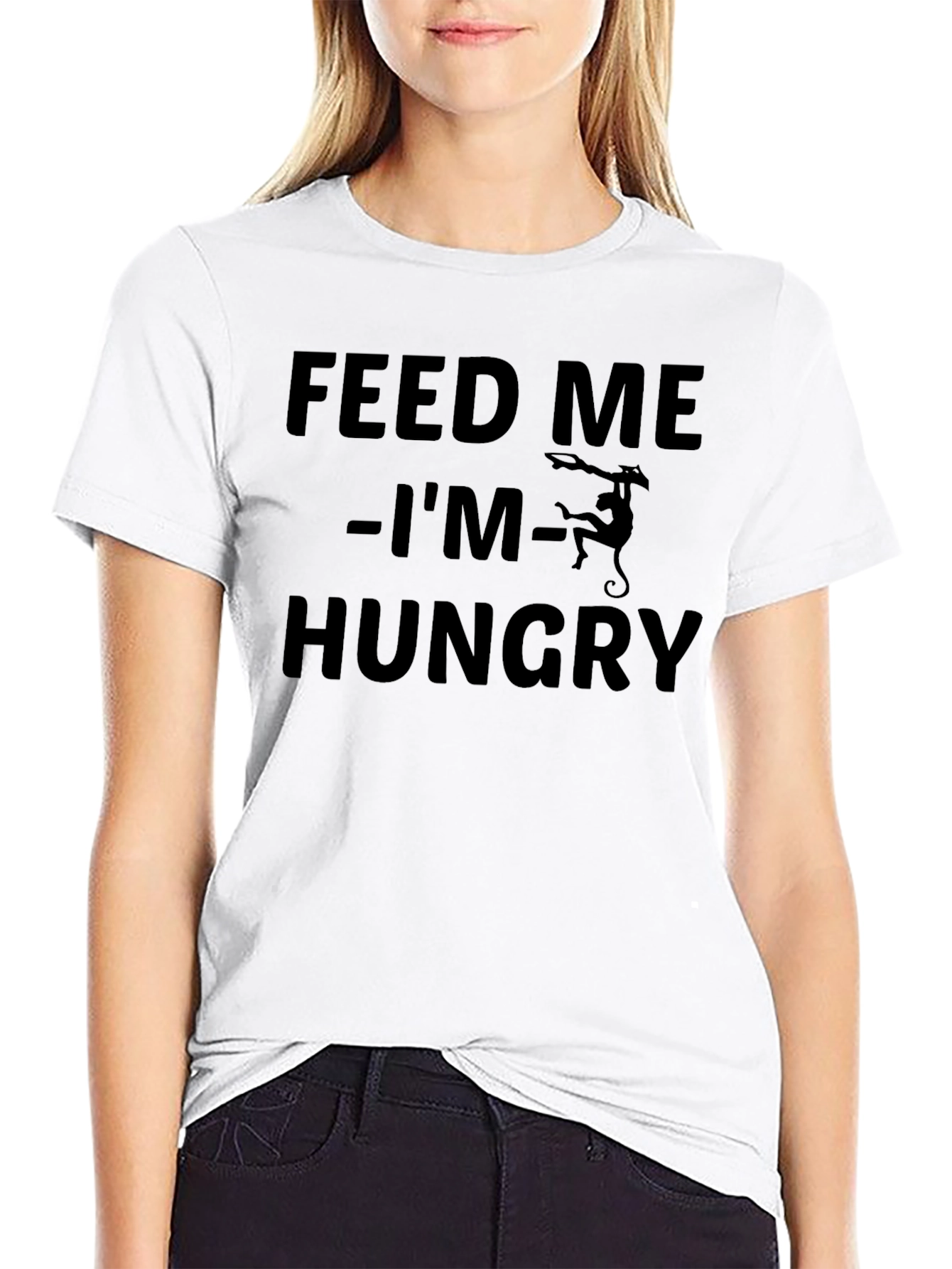 Feed Me Hungry Monkey Graphic T-Shirt