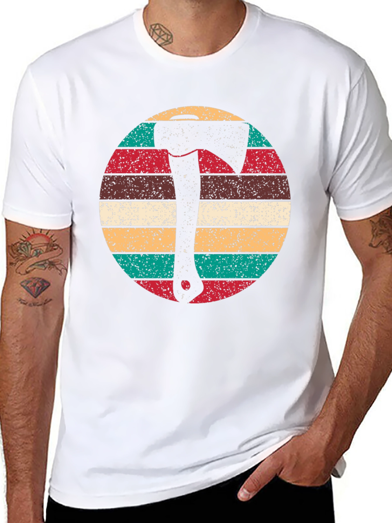 Retro Axe Graphic Tee - Logger Style