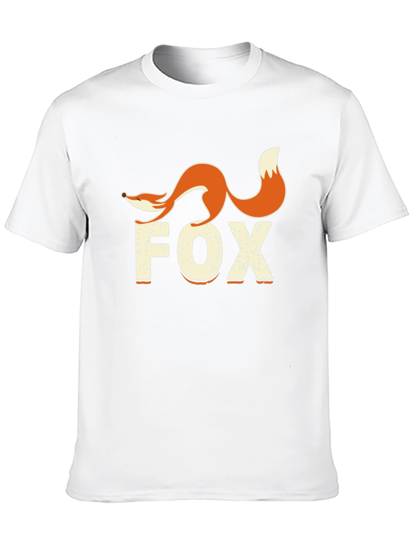 Fox Graphic Print Crew Neck T-Shirt