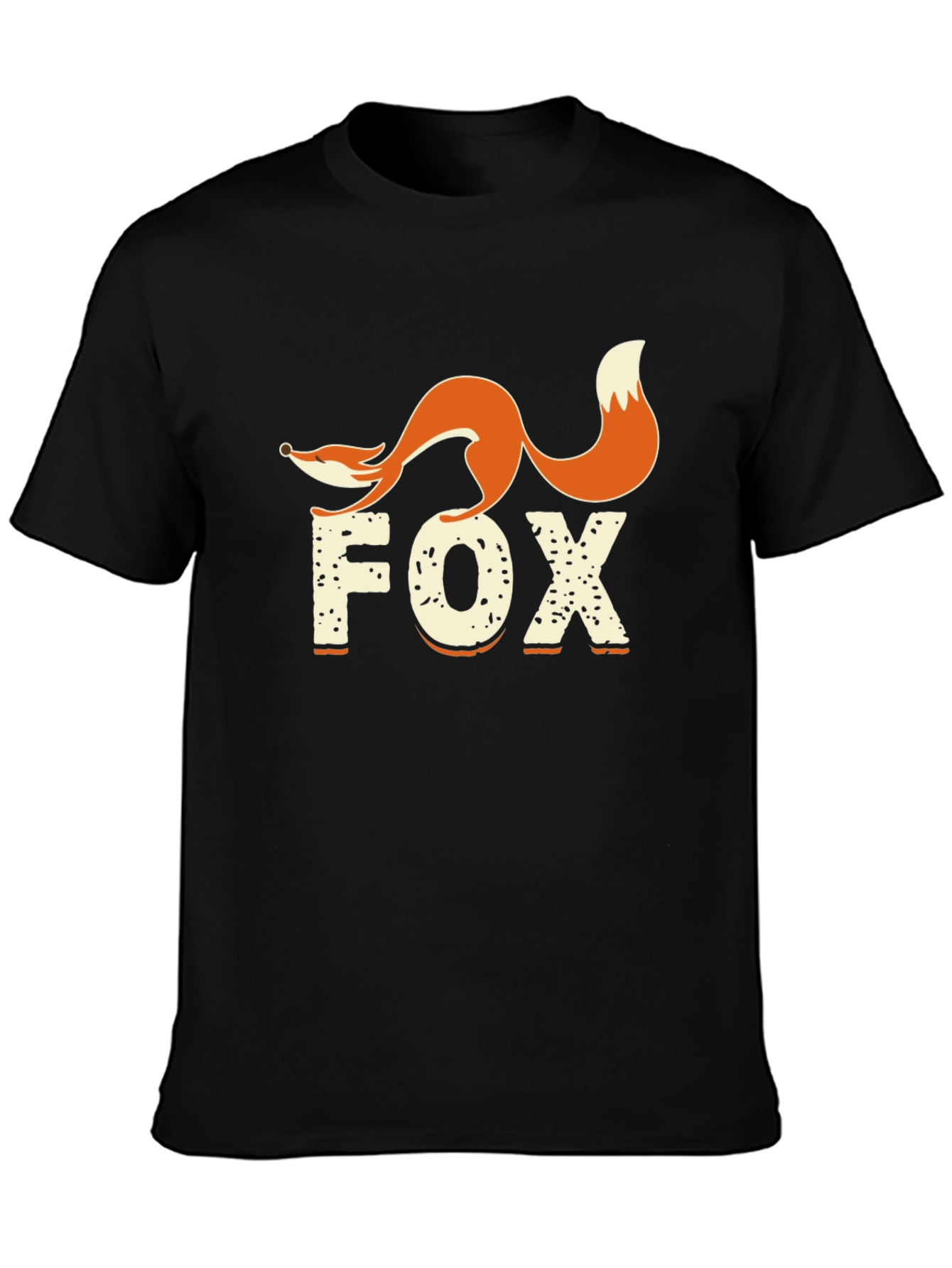 Fox Graphic Print Crew Neck T-Shirt