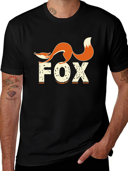 Fox Graphic Print Crew Neck T-Shirt