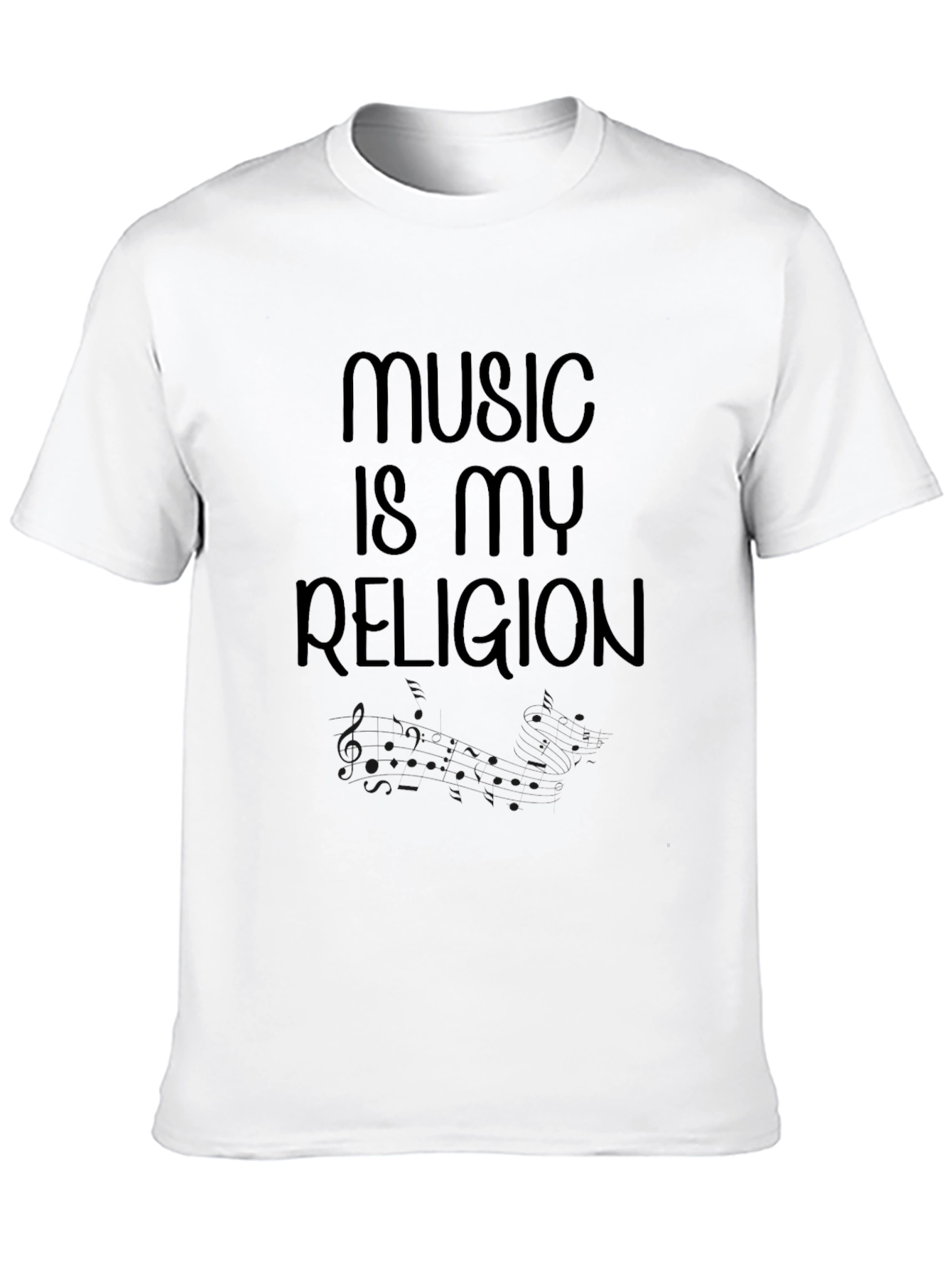 Music is My Religion Black T-Shirt