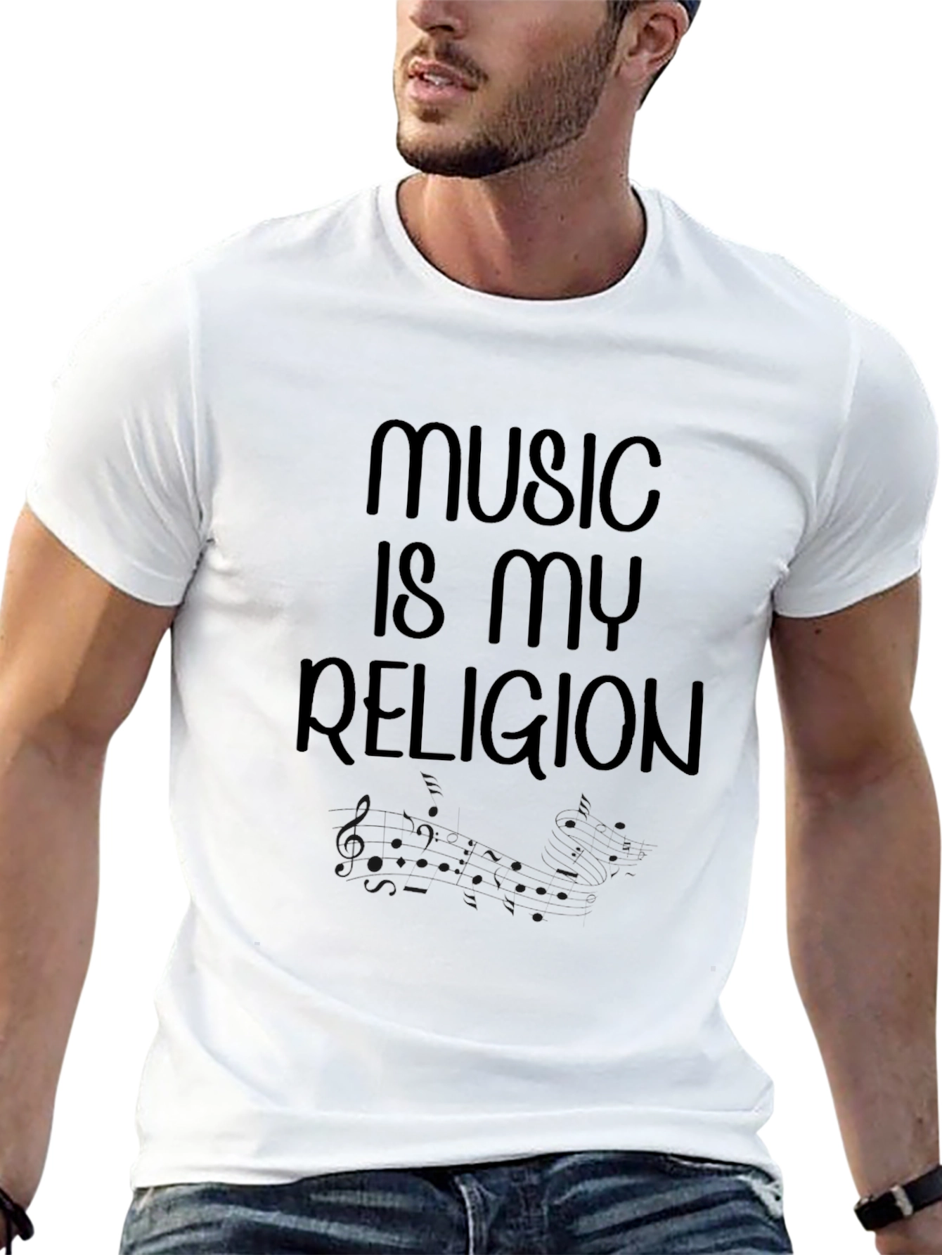 Music is My Religion Black T-Shirt