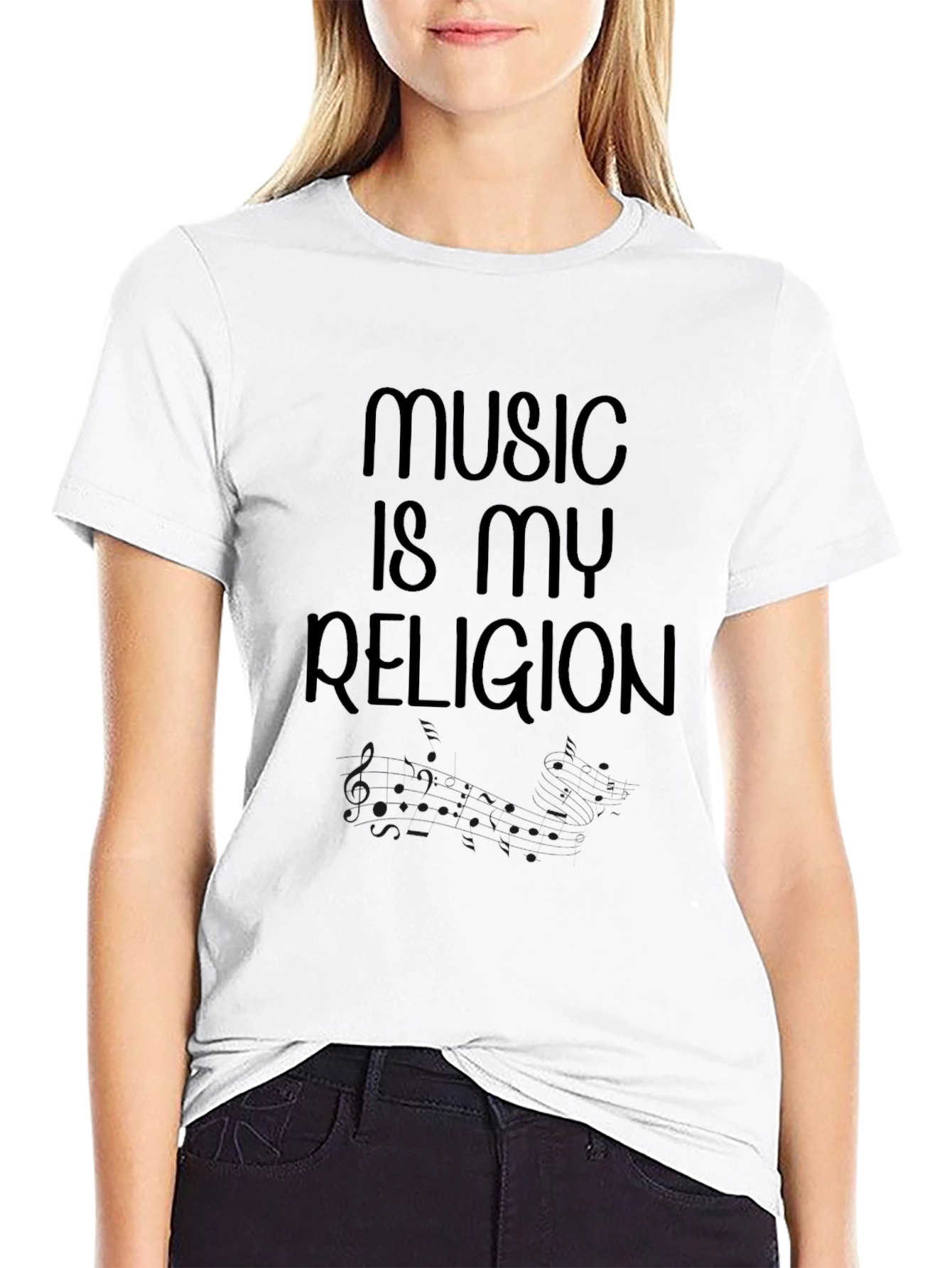 Music is My Religion Black T-Shirt