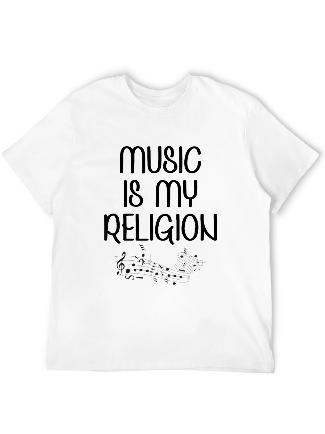 Music is My Religion Black T-Shirt