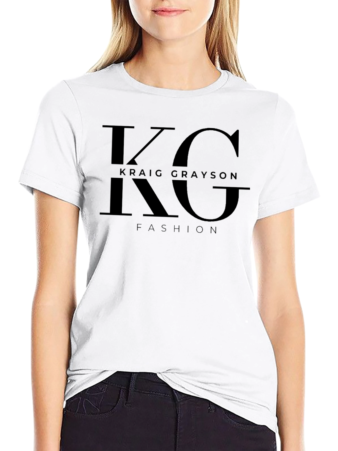 Kraic Grayson Fashion Black Tee