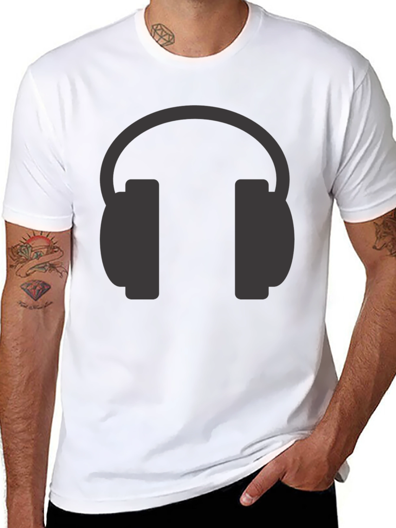 Headphone Graphic T-Shirt - Music Lover Tee