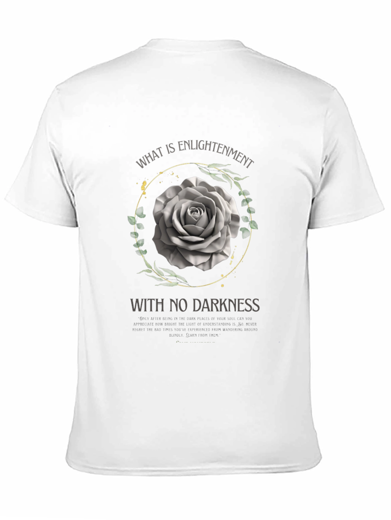 Enlightenment Rose Graphic Tee - Soft Black T-Shirt