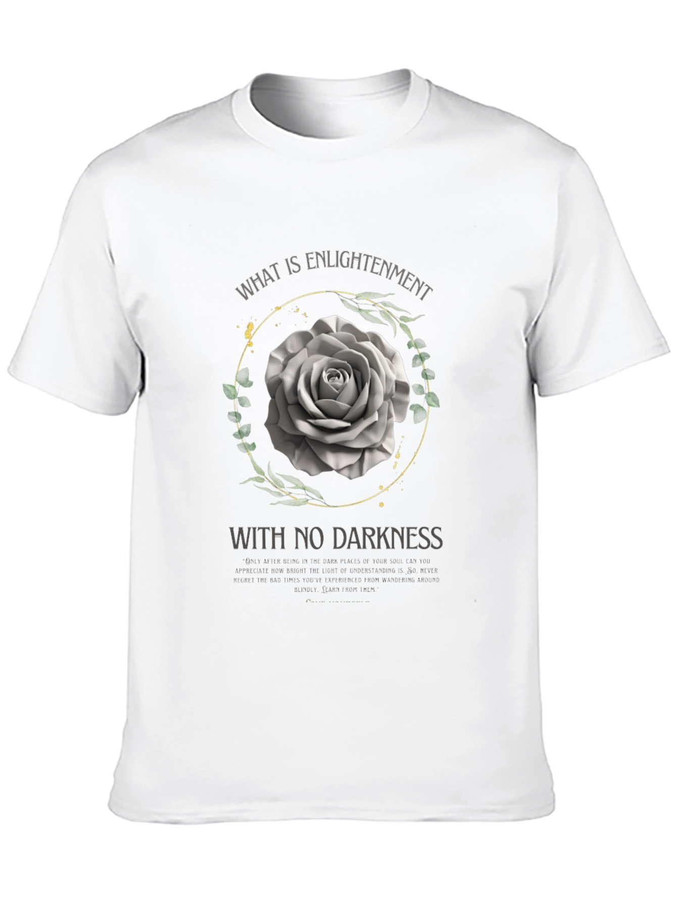 Enlightenment Rose Graphic Tee - Soft Black T-Shirt