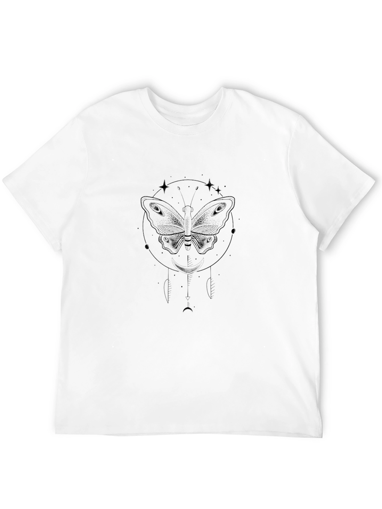 Butterfly Moon Graphic Tee - Black