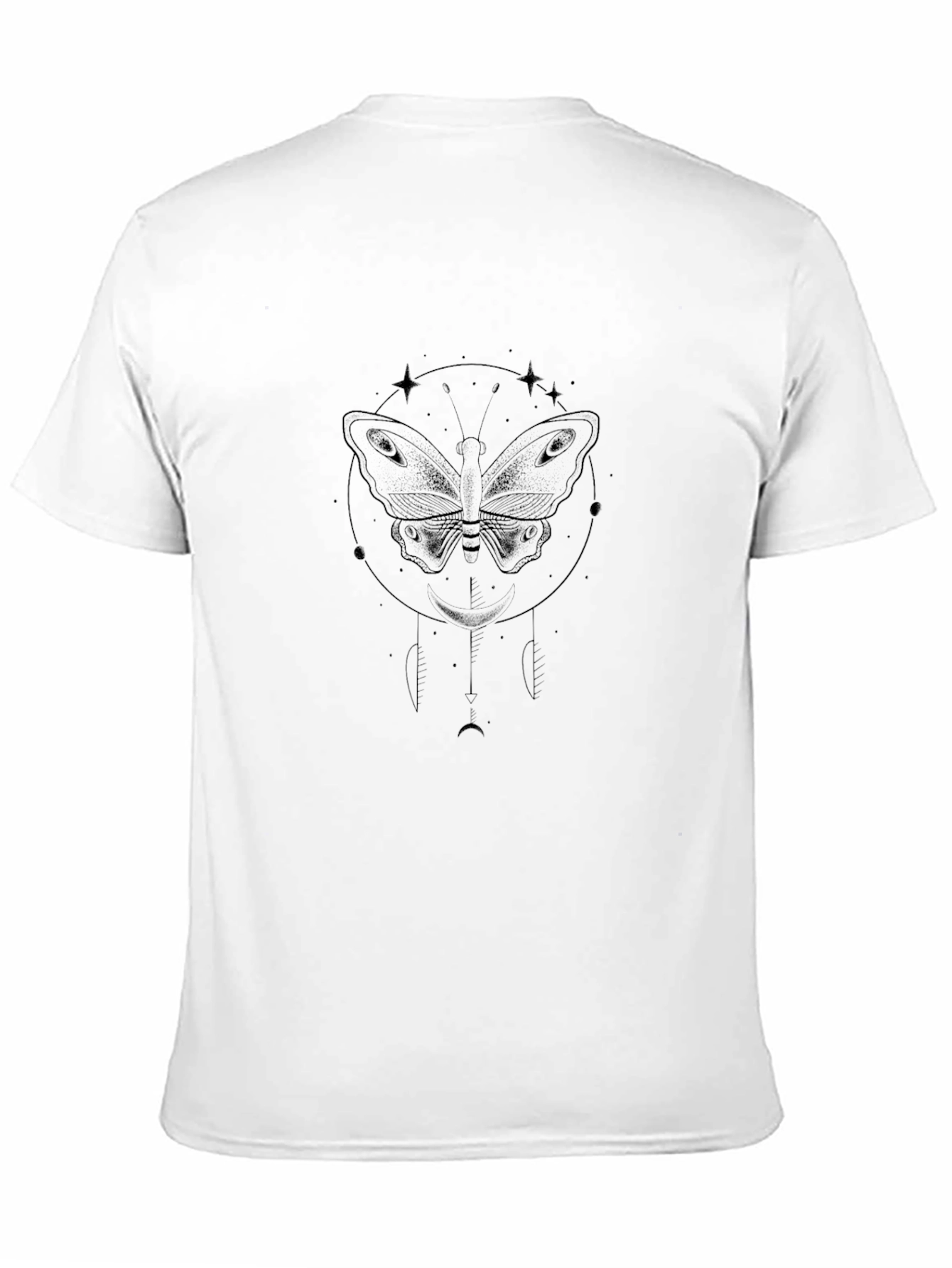 Butterfly Moon Graphic Tee - Black