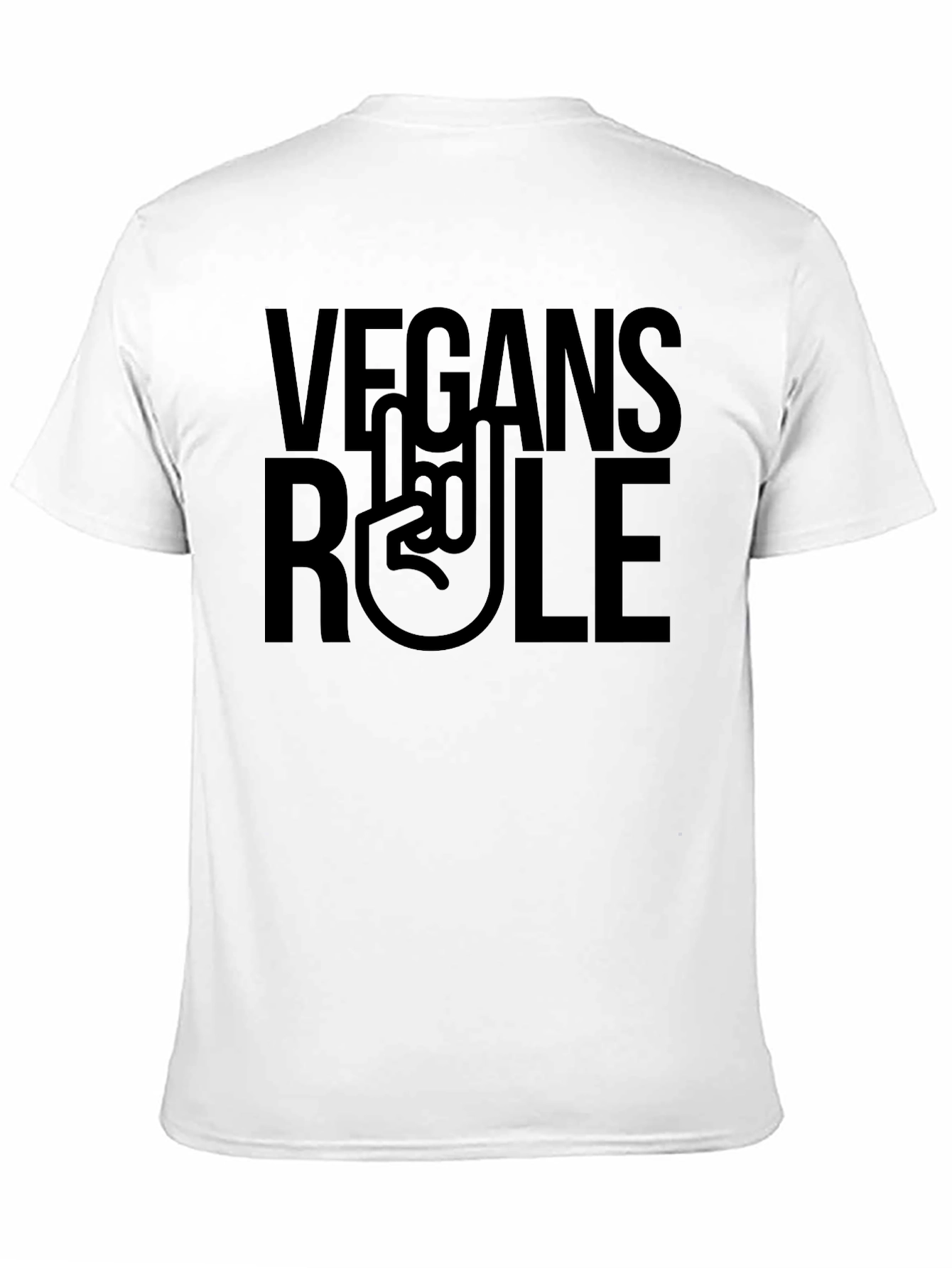 Vegans Rule T-Shirt - Black Vegan Graphic Tee