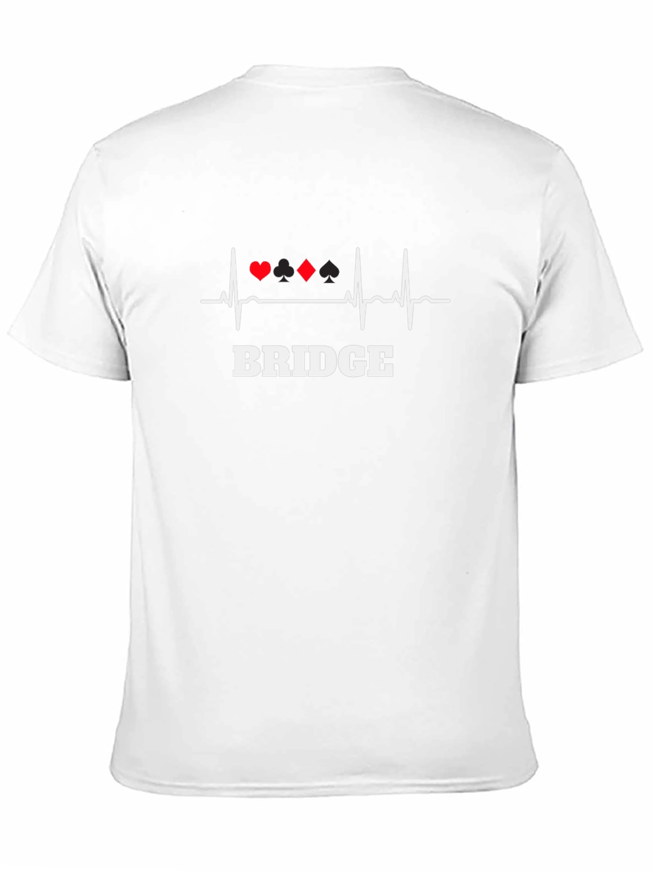 Bridge Heartbeat T-Shirt - Card Game Life Line