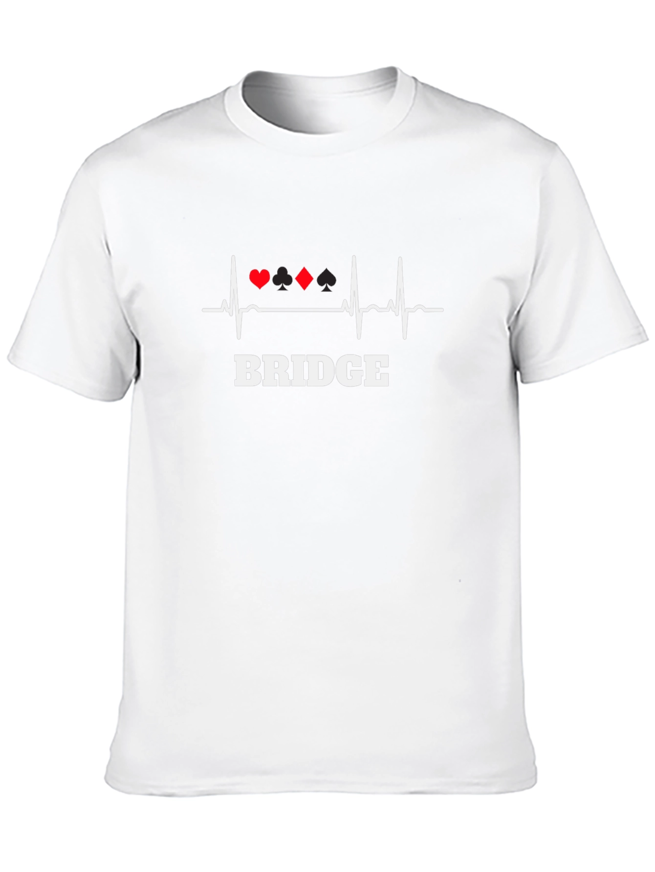 Bridge Heartbeat T-Shirt - Card Game Life Line