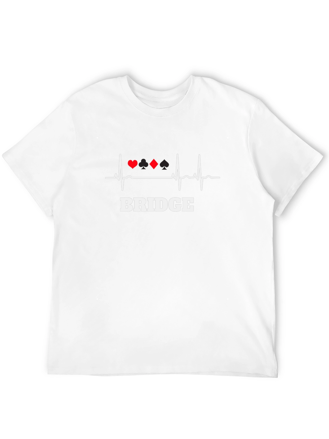 Bridge Heartbeat T-Shirt - Card Game Life Line