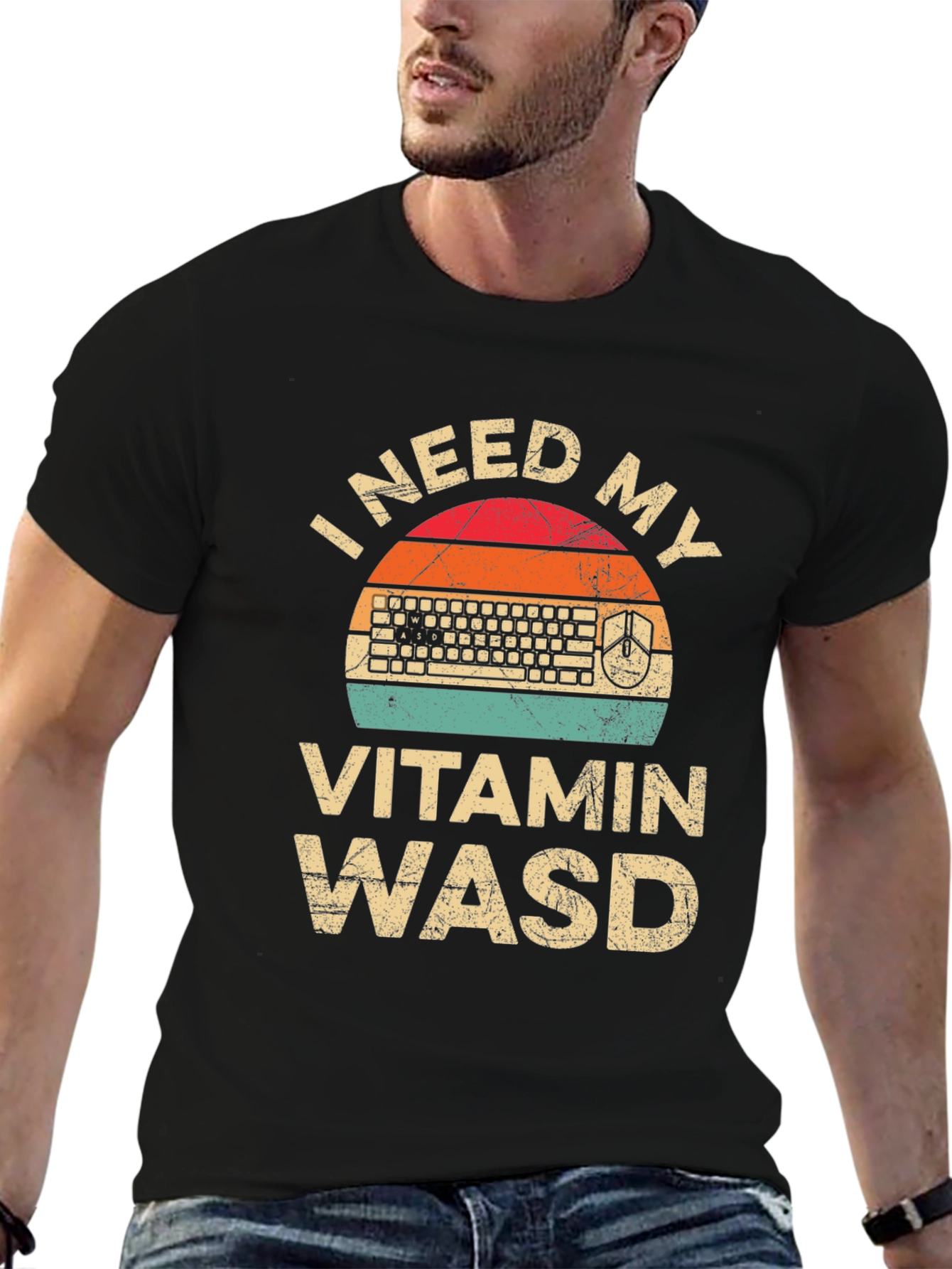 I Need My Vitamin WASD T-Shirt - Gamer Tee