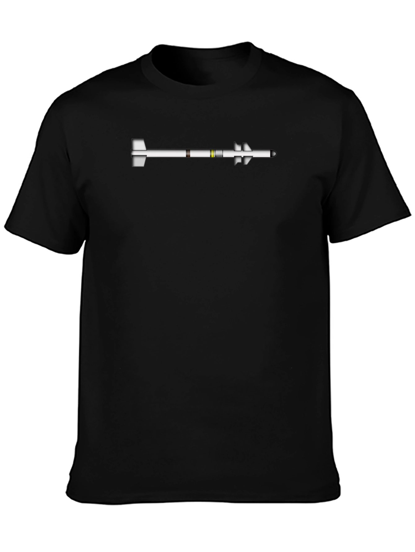 Missile Graphic Tee - Bold Black Cotton Shirt
