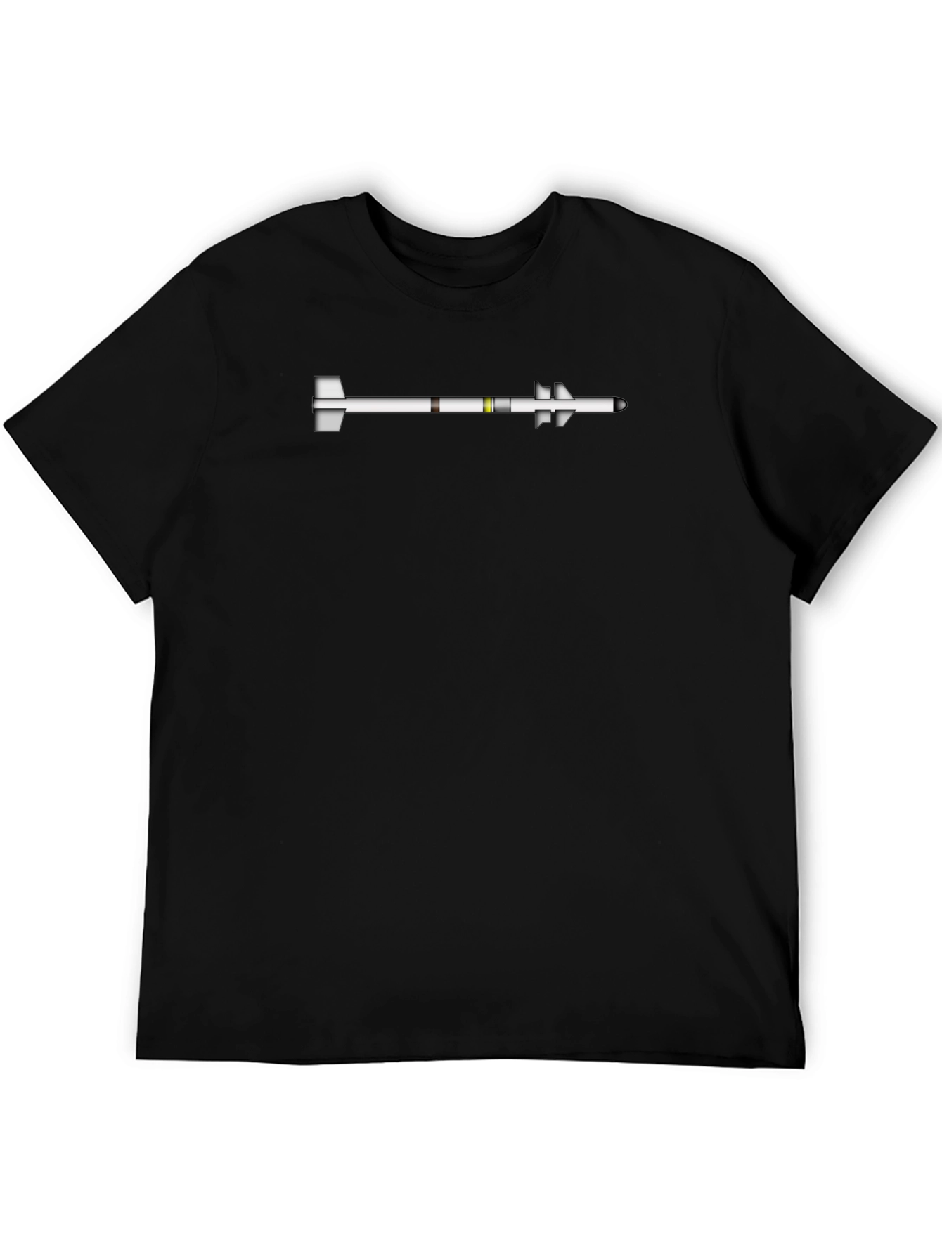 Missile Graphic Tee - Bold Black Cotton Shirt