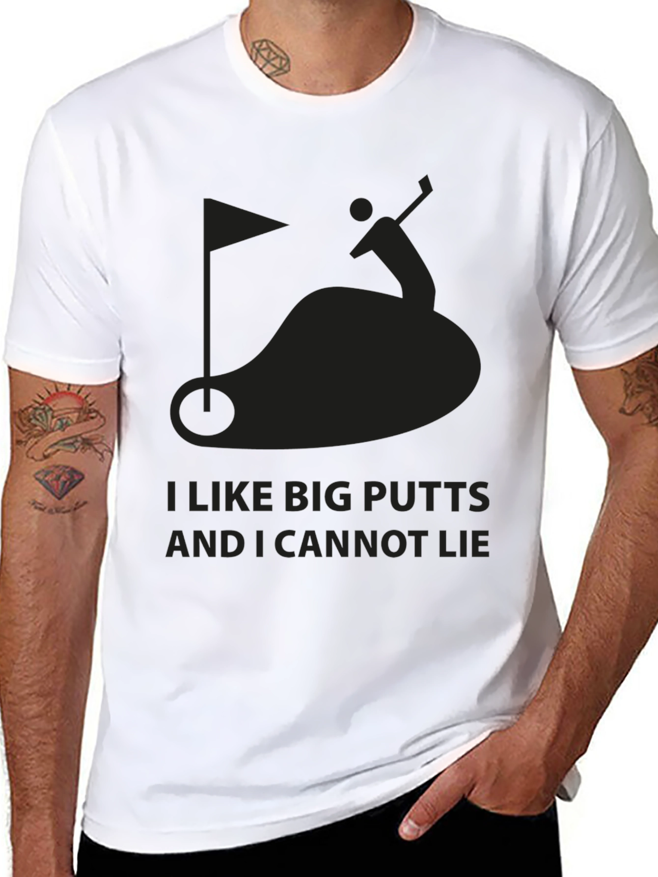Funny Golf T-Shirt: I Like Big Putts