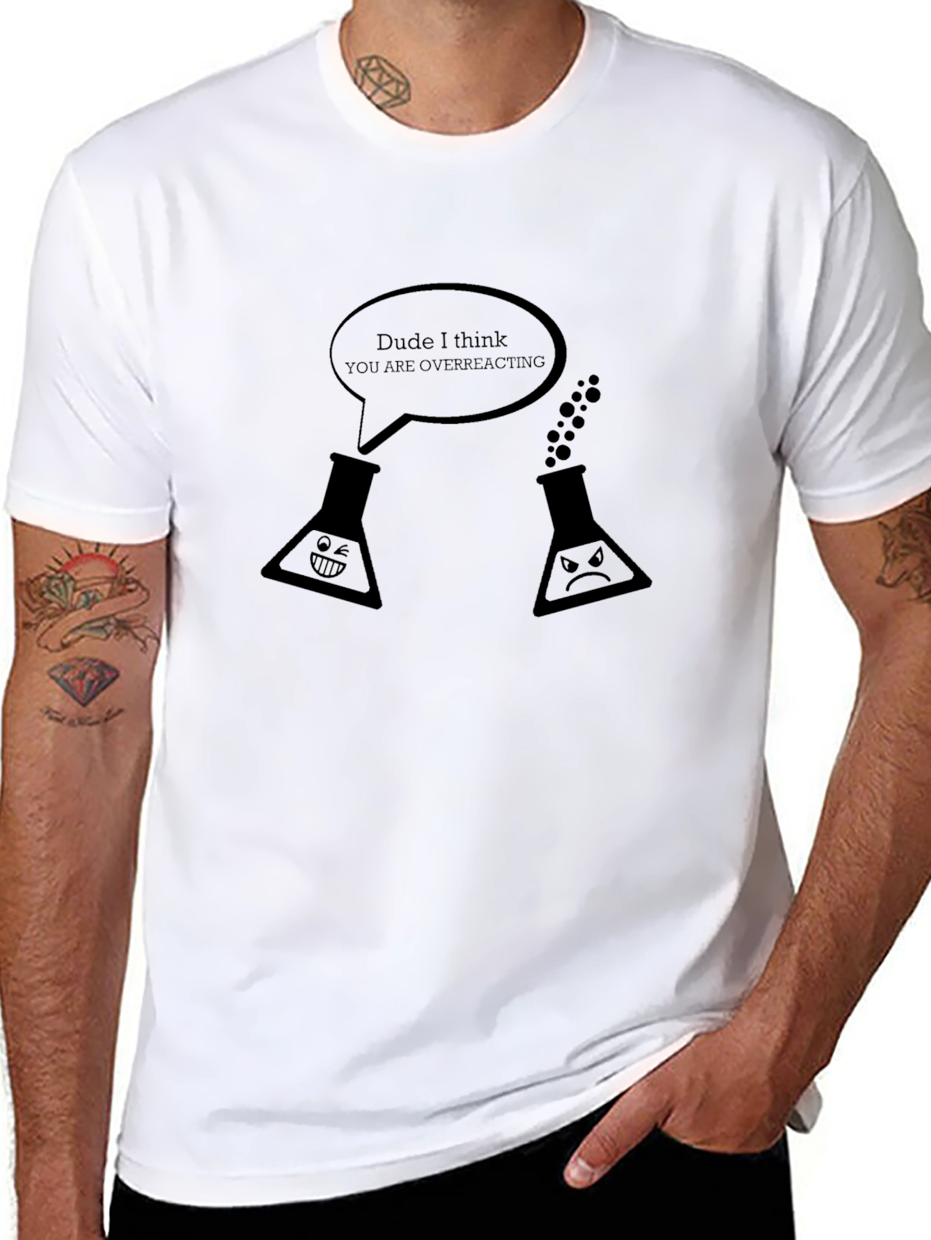 Funny Chemistry T-Shirt - Overreacting Science Tee