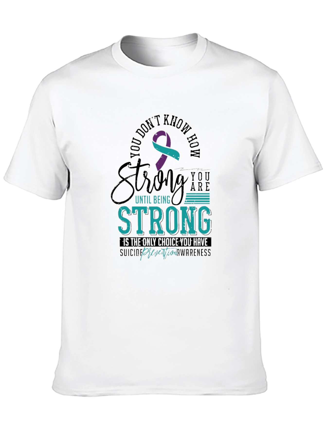 Strong Suicide Prevention Awareness Black T-Shirt