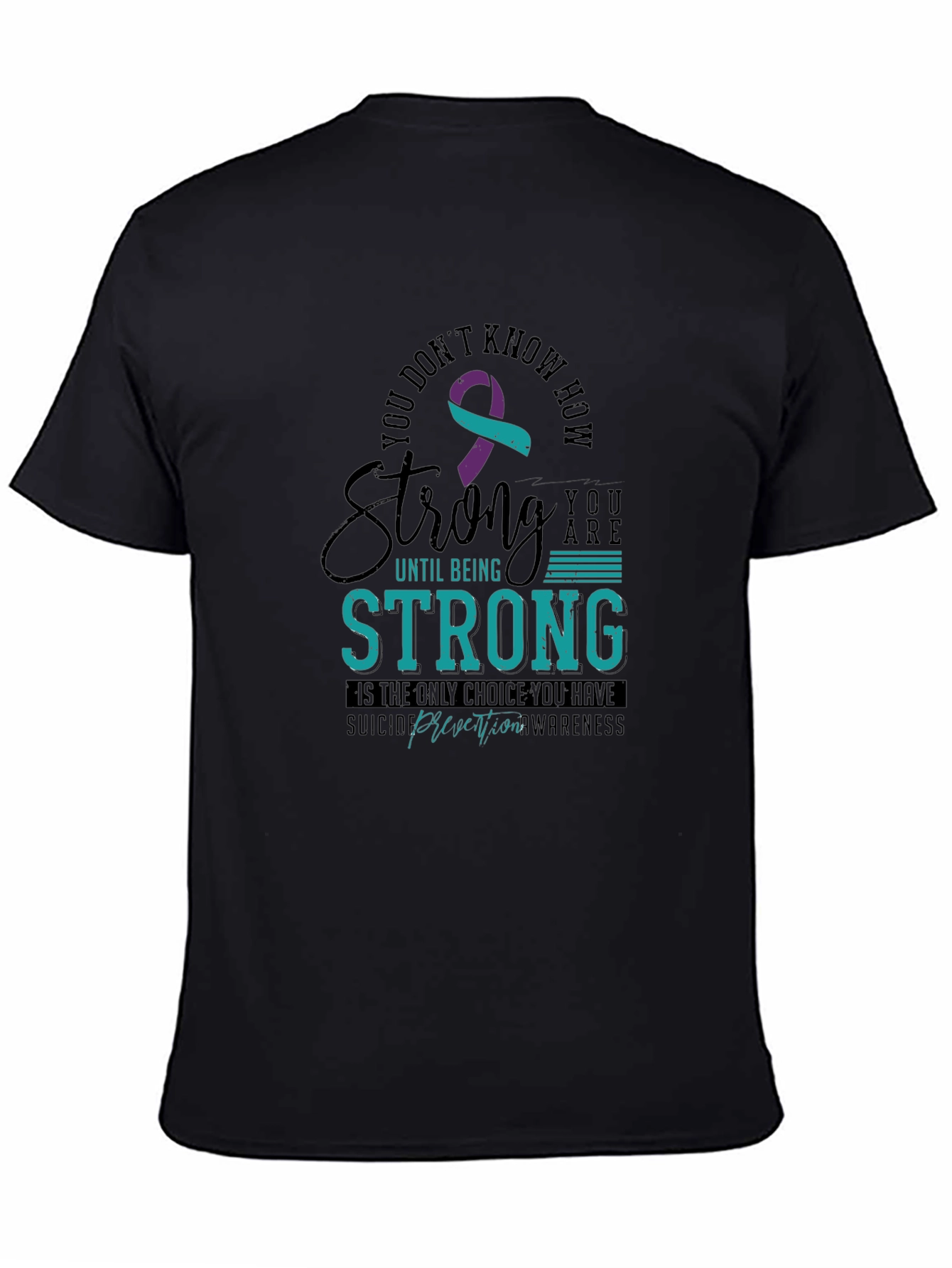Strong Suicide Prevention Awareness Black T-Shirt