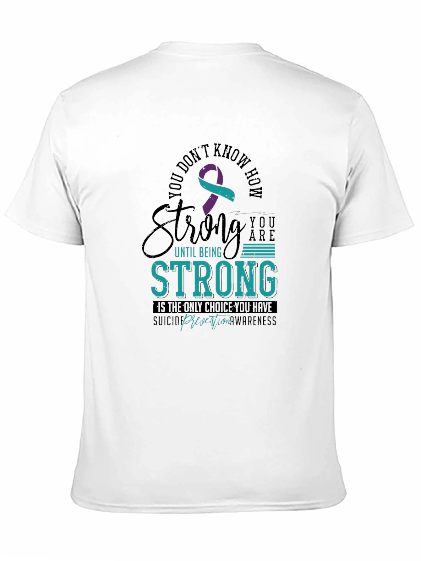 Strong Suicide Prevention Awareness Black T-Shirt