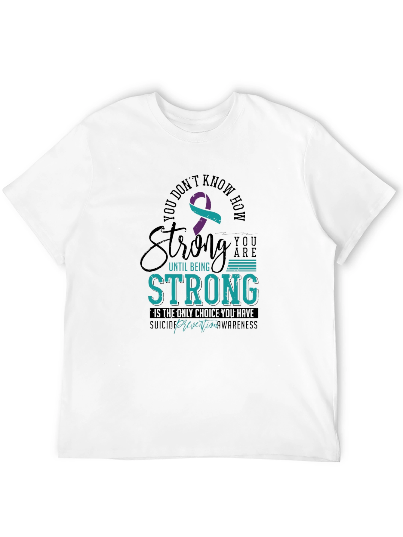 Strong Suicide Prevention Awareness Black T-Shirt