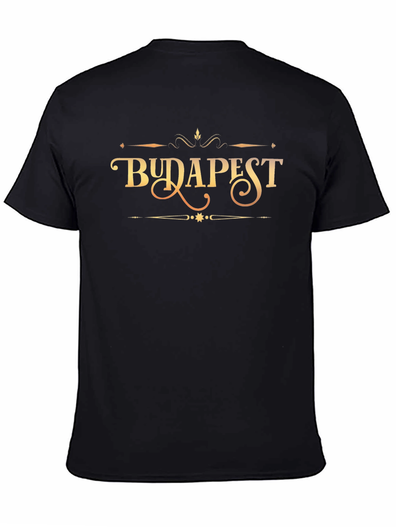 Budapest Graphic Print Black T-Shirt