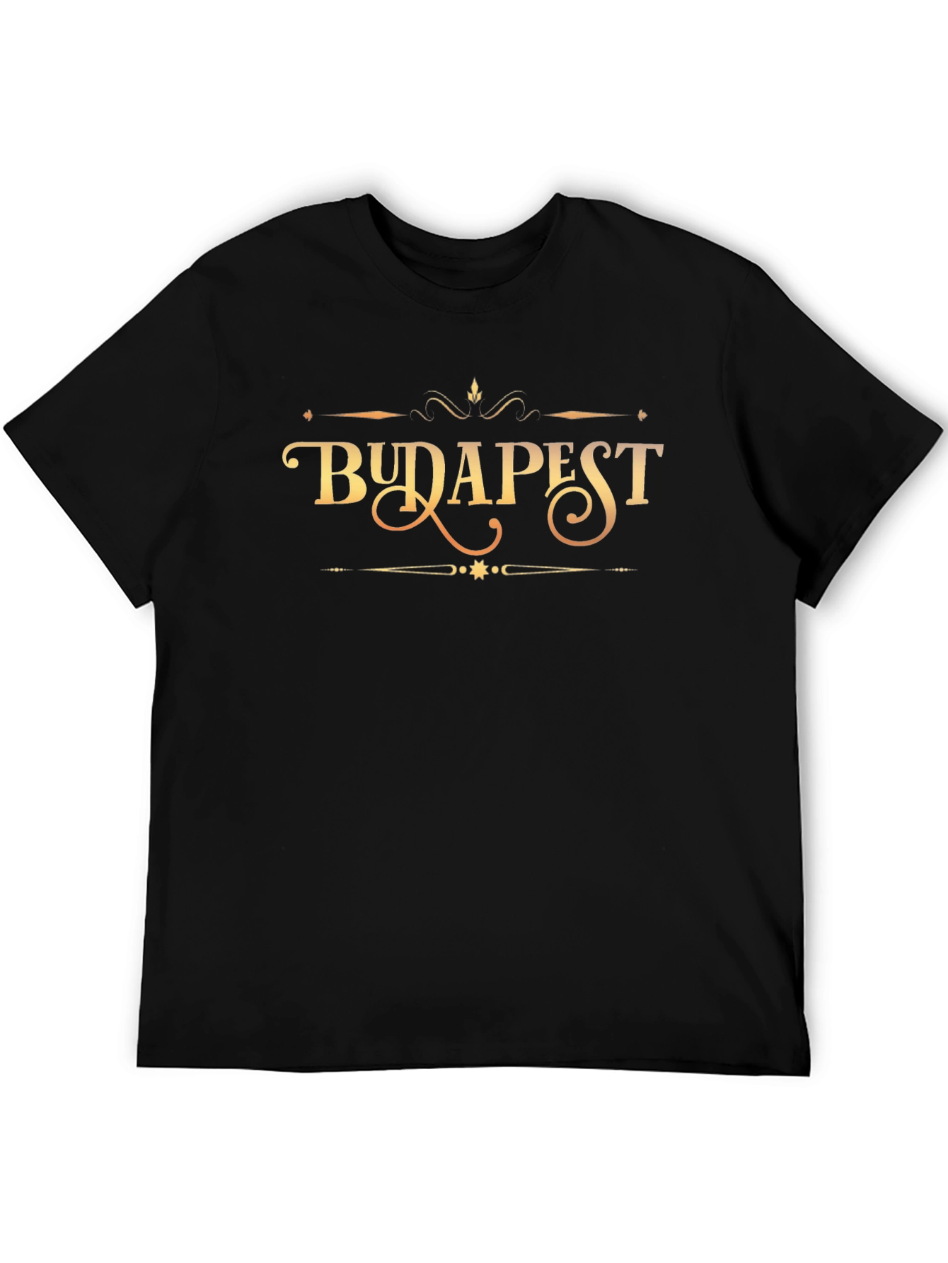 Budapest Graphic Print Black T-Shirt