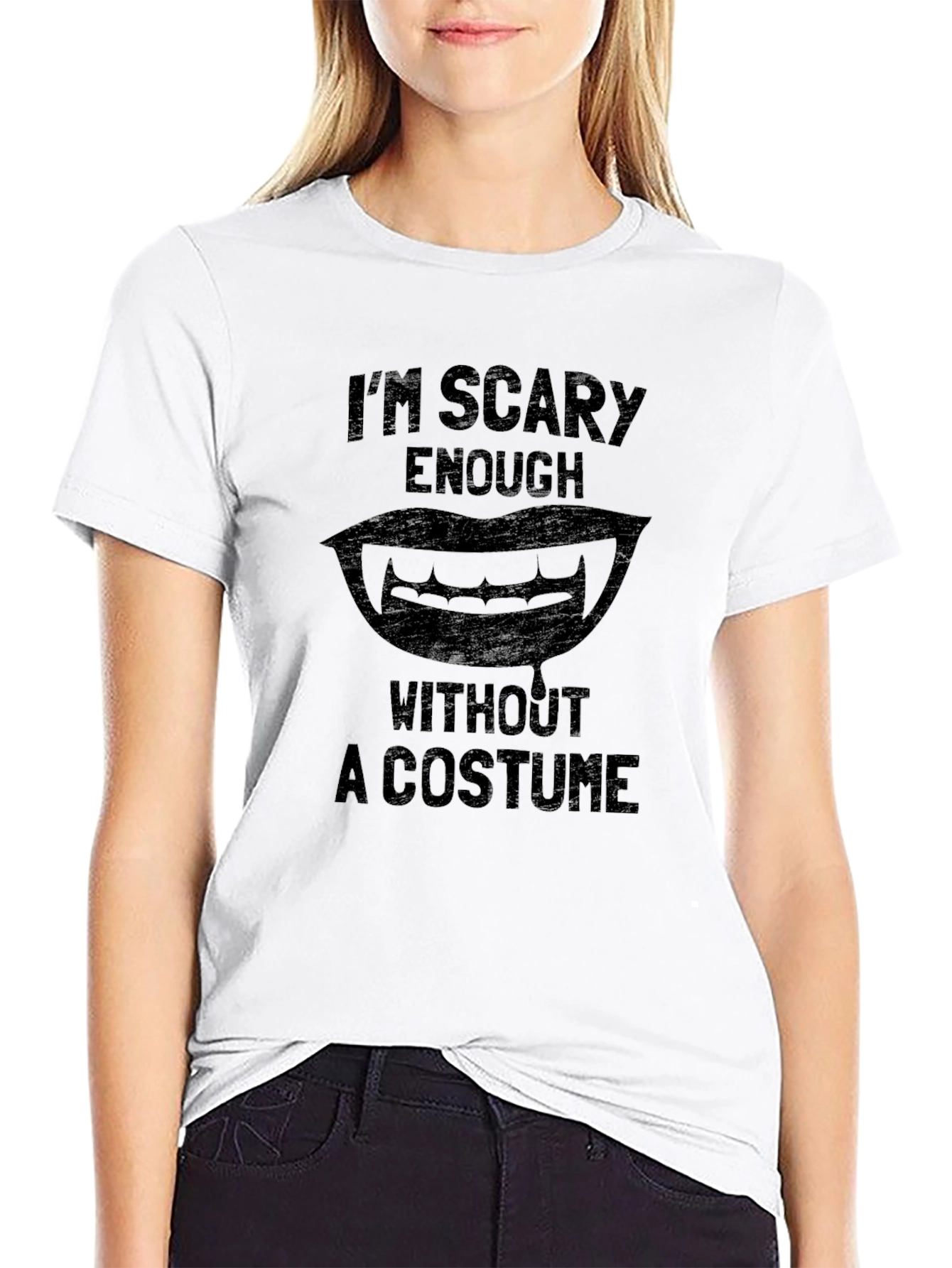 Scary Enough Vampire Graphic T-Shirt