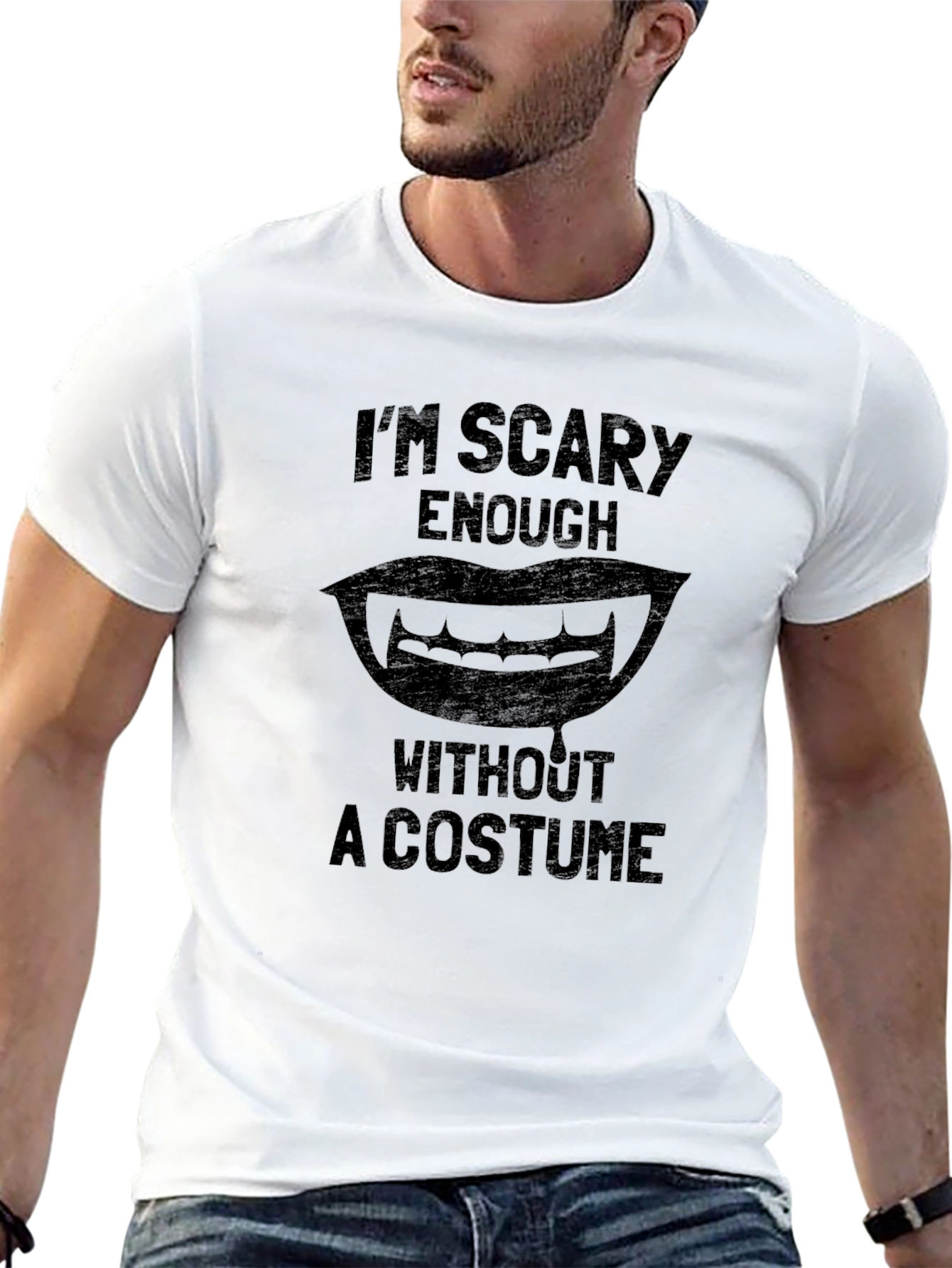 Scary Enough Vampire Graphic T-Shirt