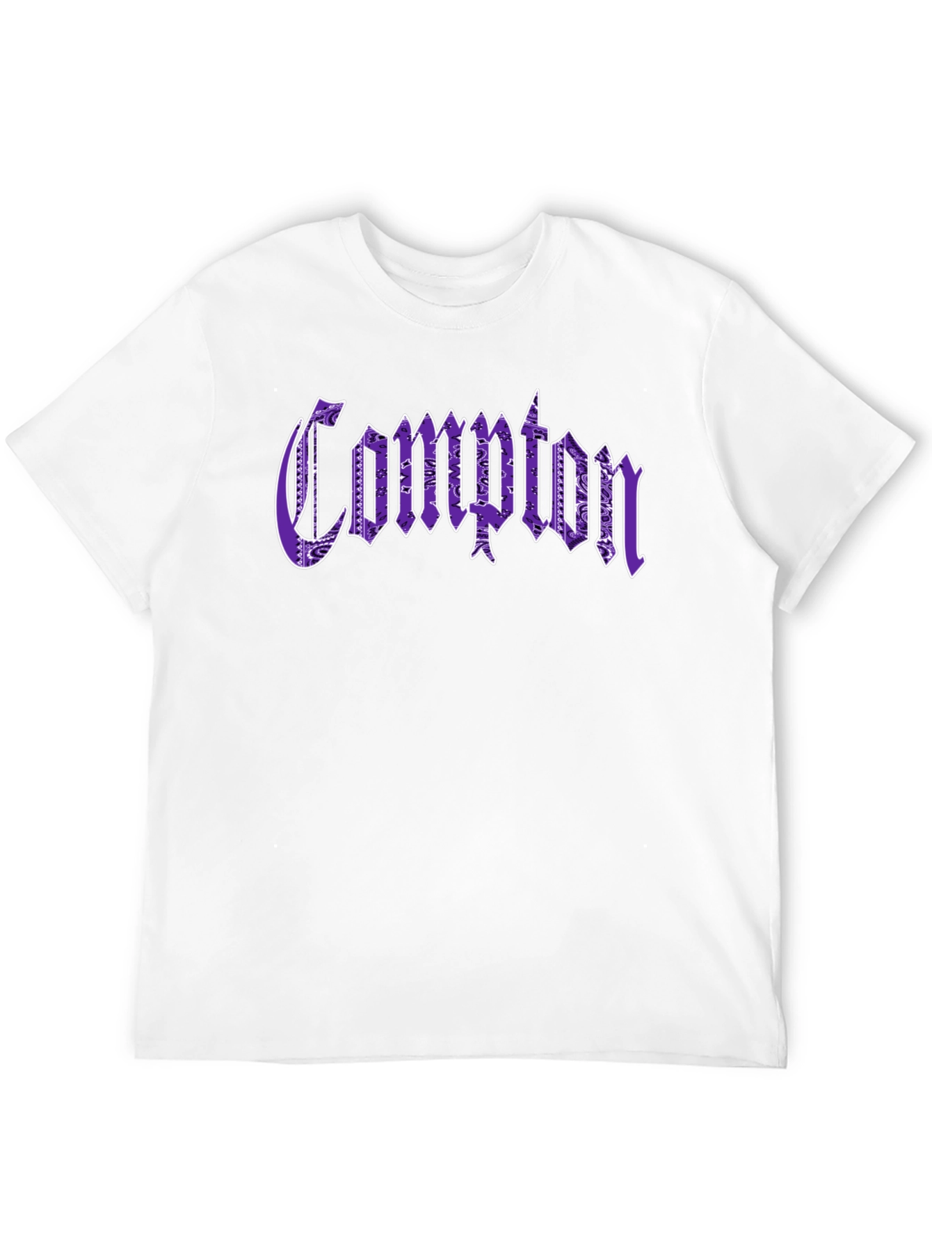 Compton Paisley Print T-Shirt - Black
