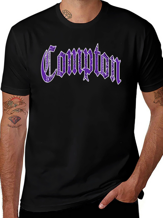 Compton Paisley Print T-Shirt - Black