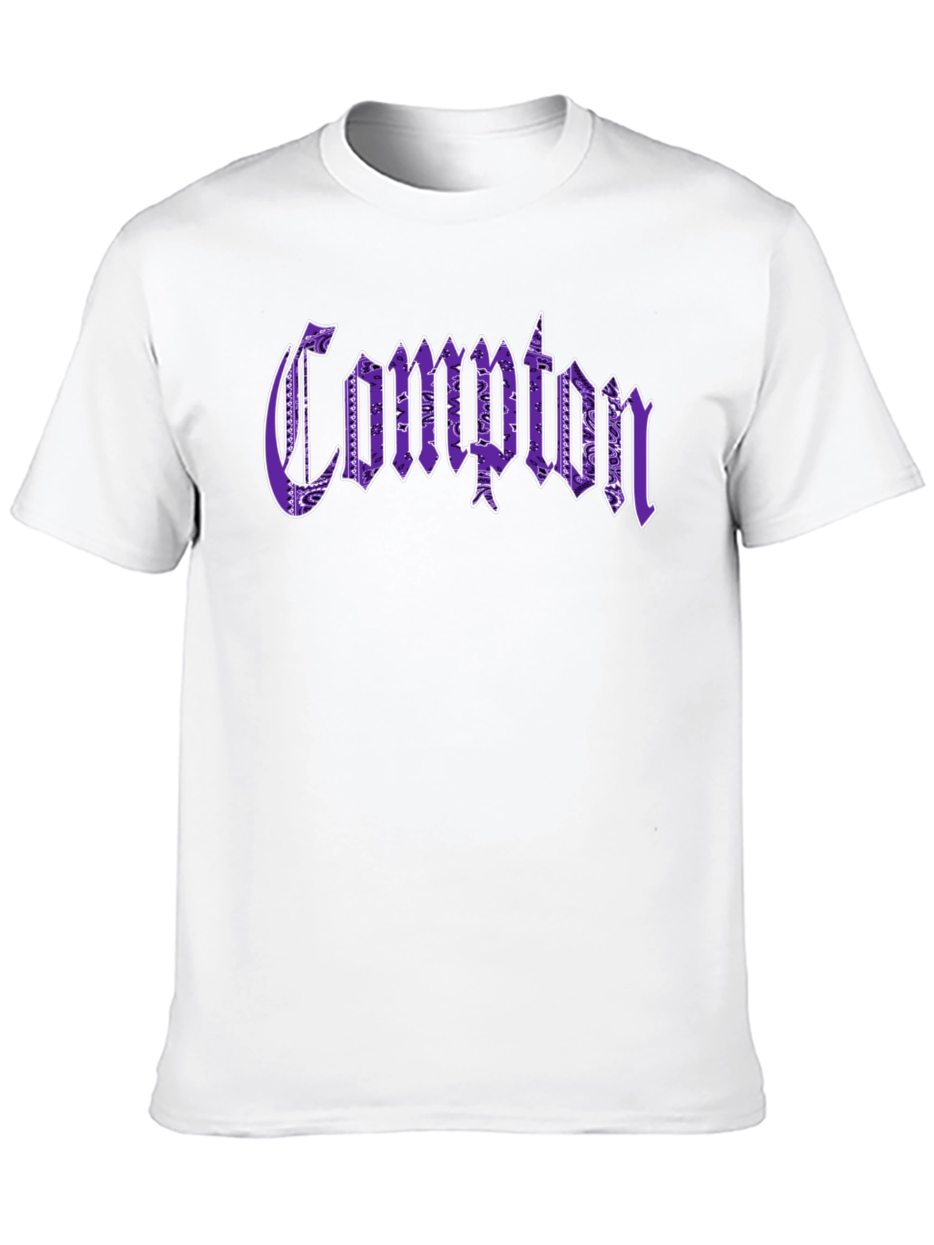 Compton Paisley Print T-Shirt - Black