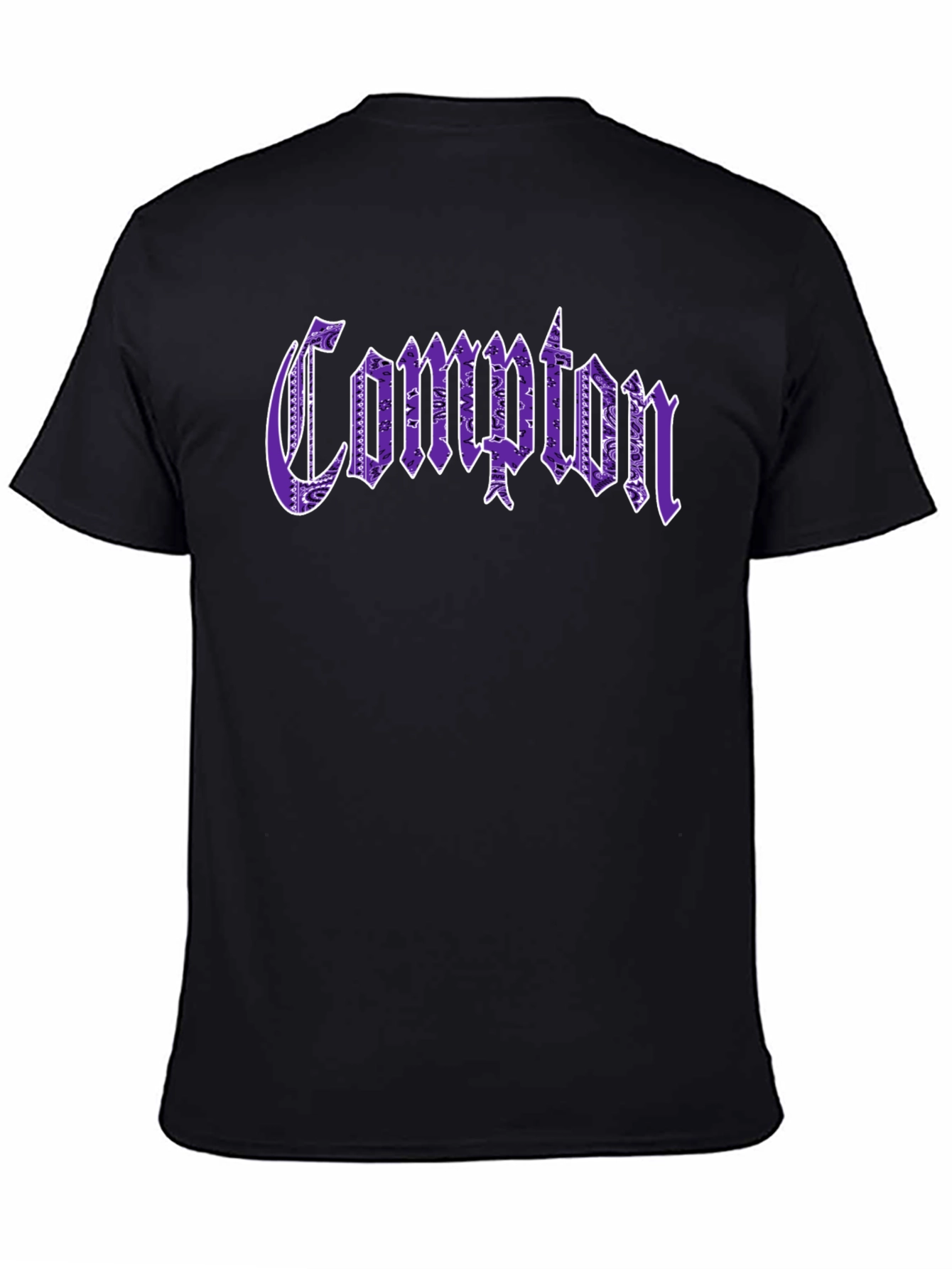 Compton Paisley Print T-Shirt - Black